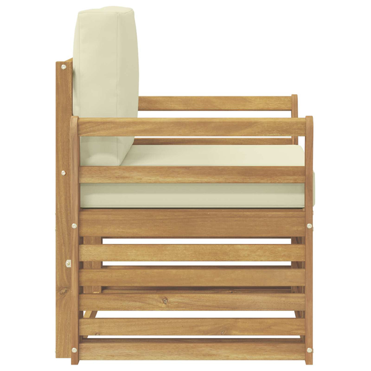 Set vanjskih sofa Poliester Bijela