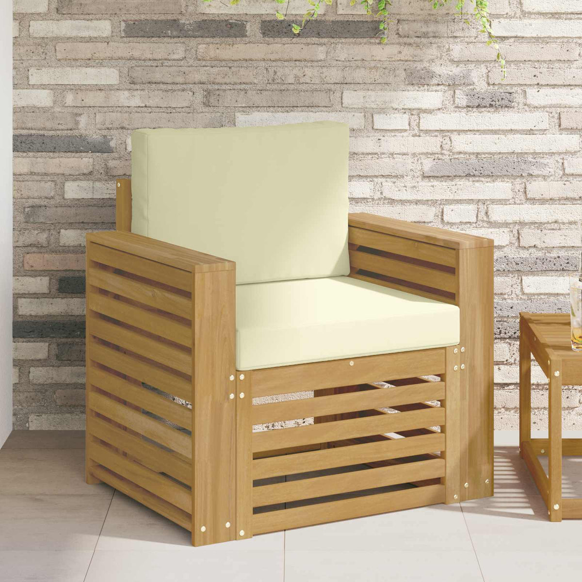 Set vanjskih sofa Poliester Bijela