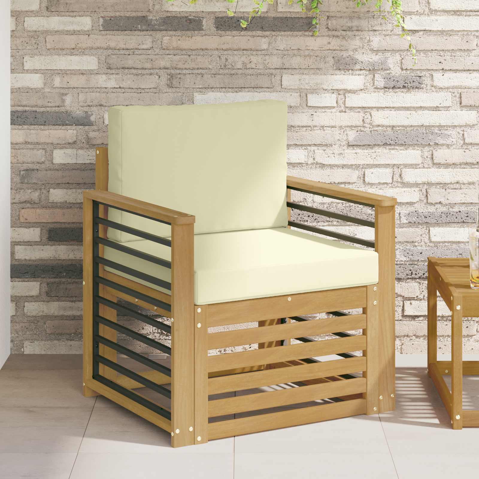 Set vanjskih sofa Poliester Bijela