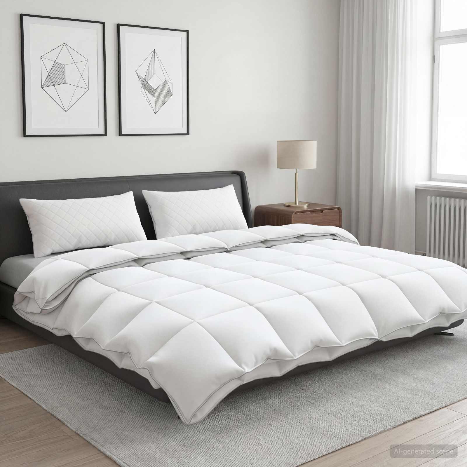 Poplun FULDA 200 x 240 cm 4 godišnja doba 310 GSM Bijela