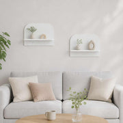 Zidna polica 2 kom. Bijela 60 x 13,5 x 37,5 cm Prerađeno drvo