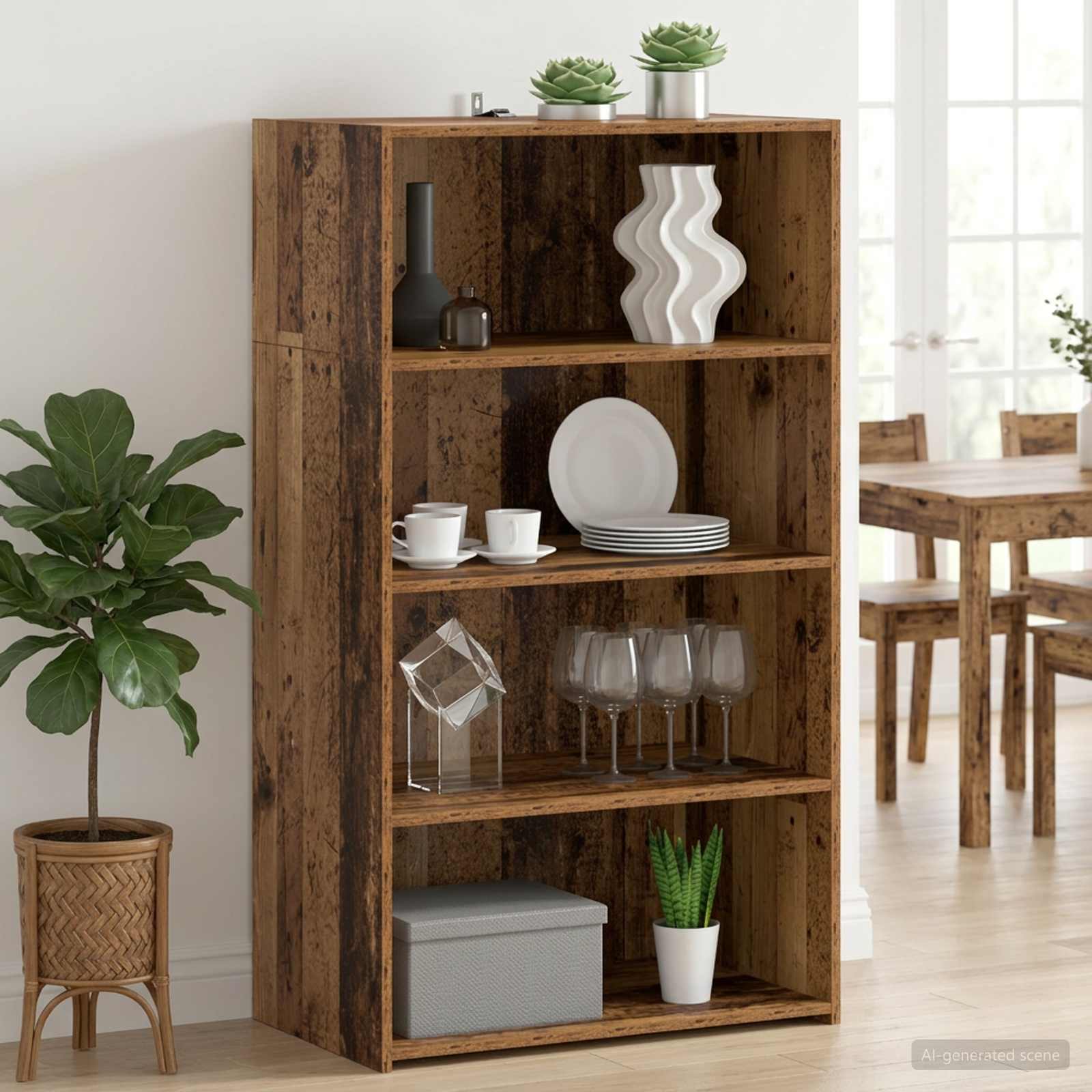 Visoka komoda Staro drvo 70 x 41 x 124 cm Konstruirano drvo