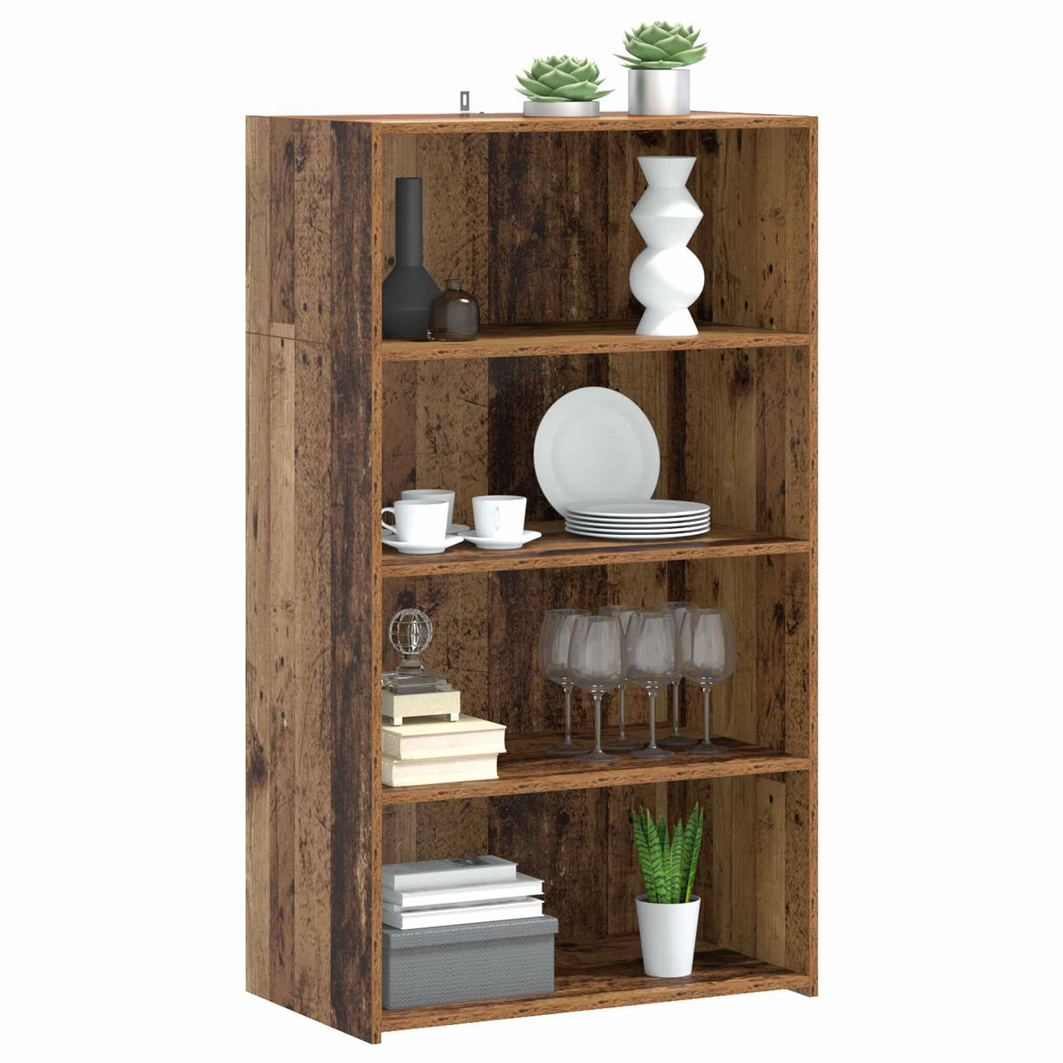 Visoka komoda Staro drvo 70 x 41 x 124 cm Konstruirano drvo