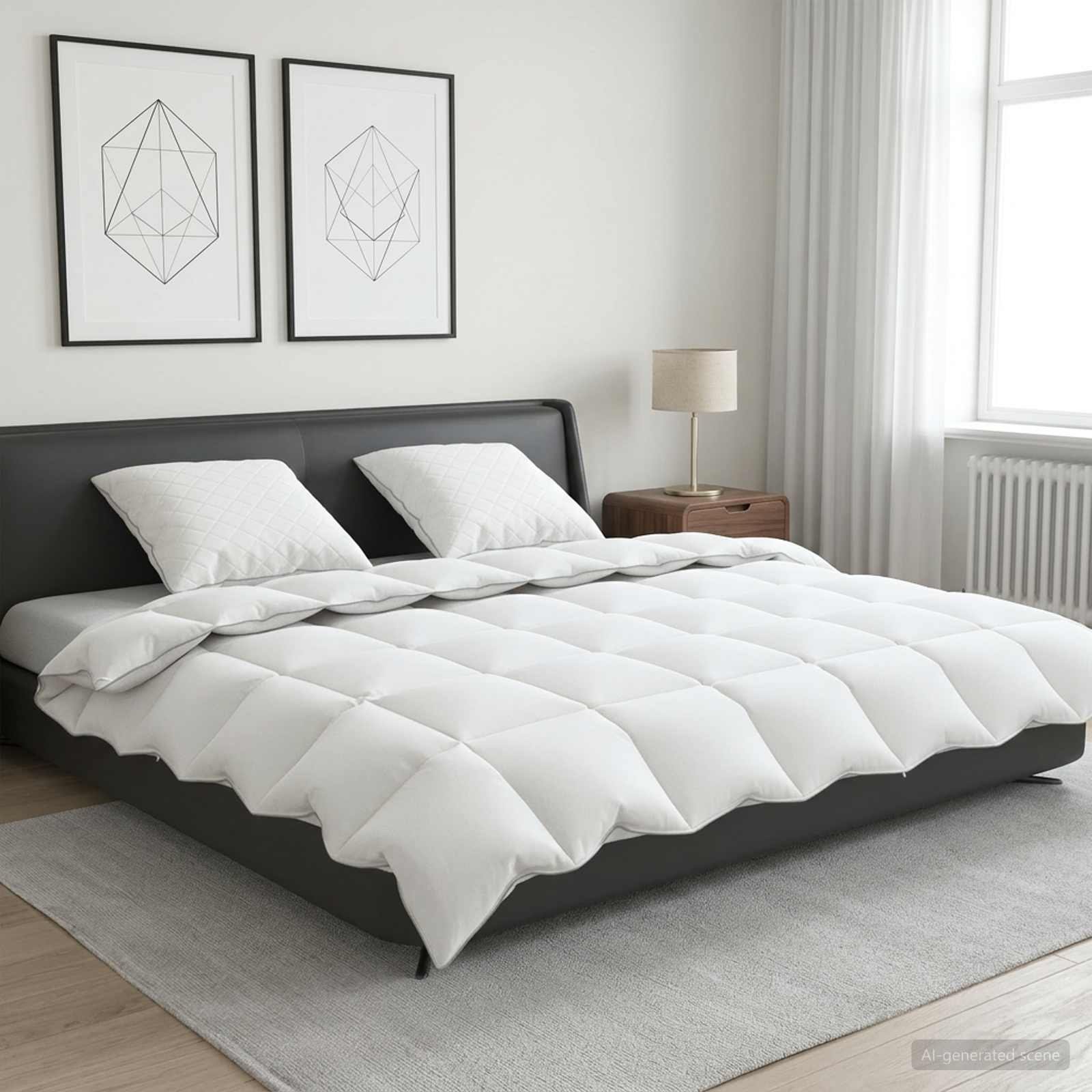 90% guska dol set FULDA 3 kom. 220 x 260 cm Zima 300 GSM Bijela