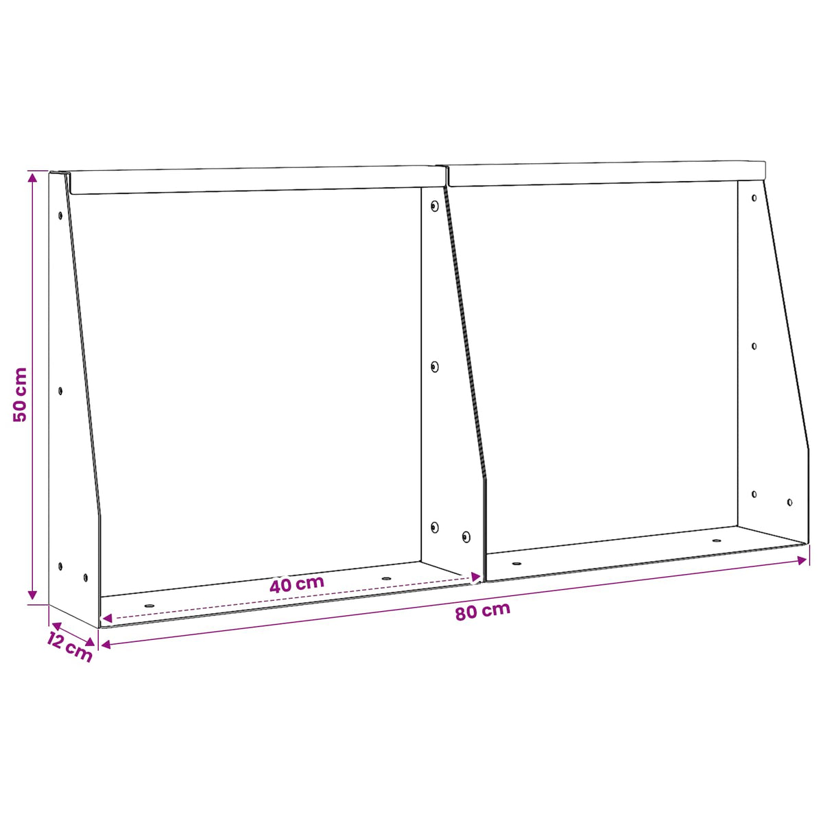 Zid za zadržavanje 2 kom. 40 x 12 x 50 cm Nehrđajući čelik