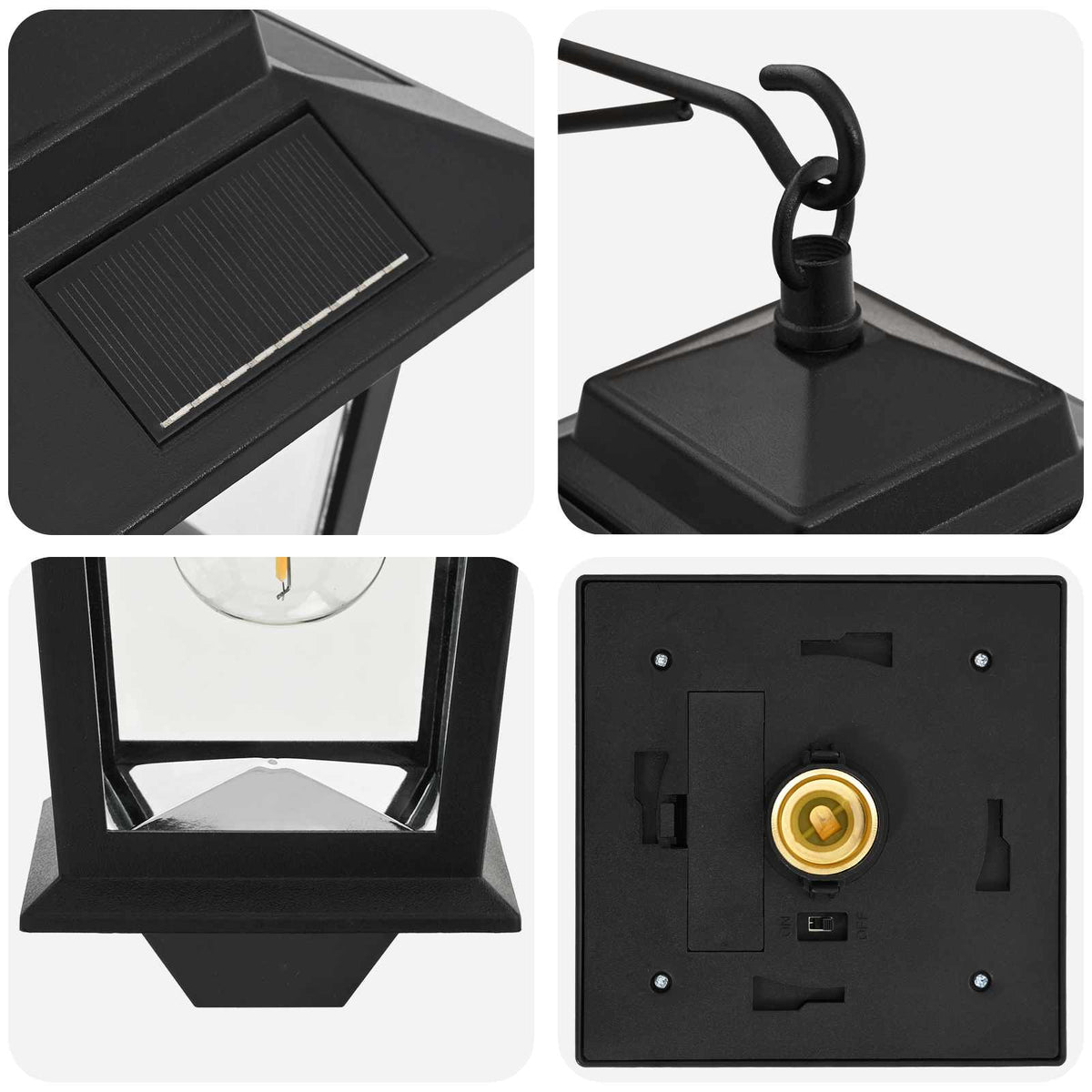 Lampa za zid 2 kom. Crna 19 x 14 x 25 cm Nehrđajući čelik i ABS