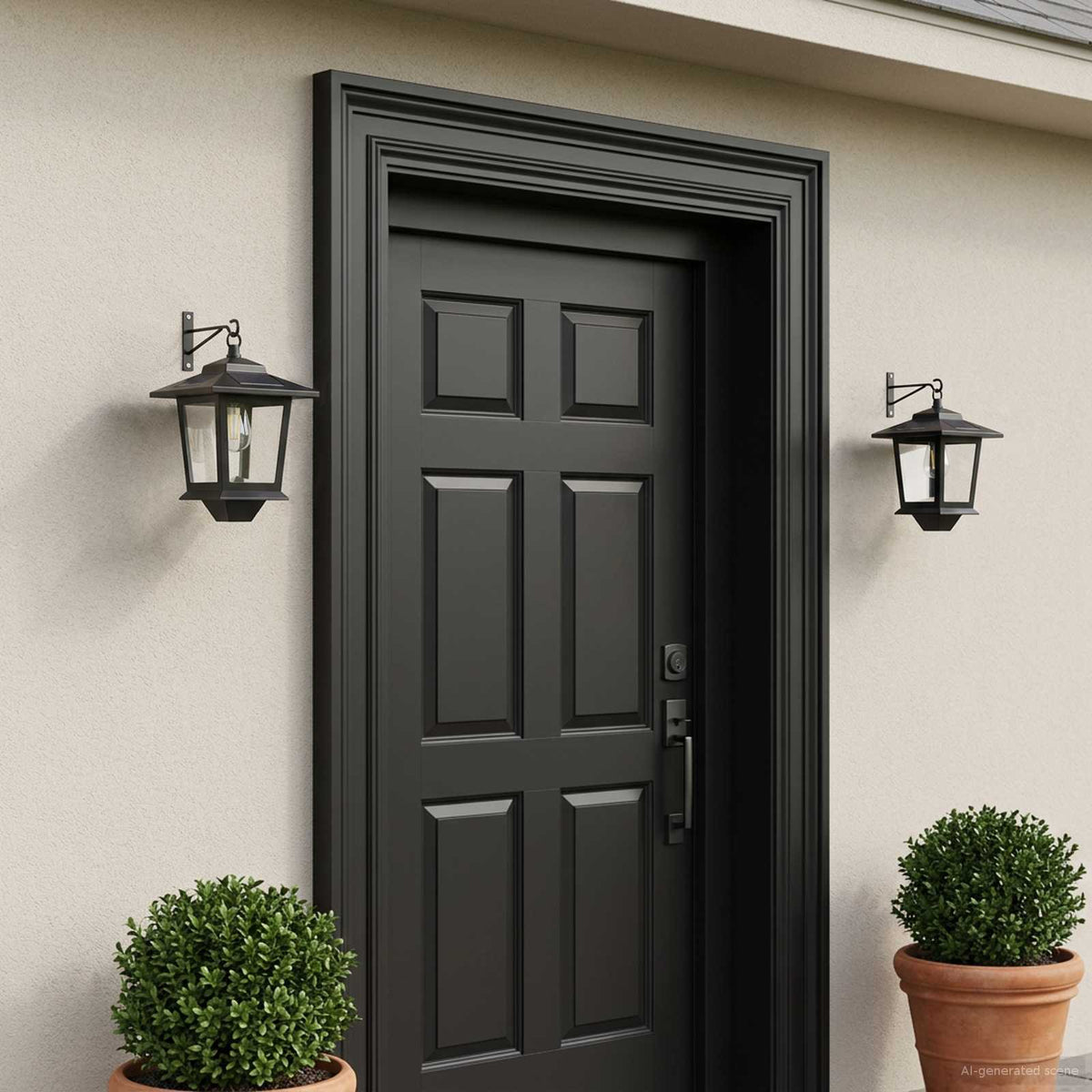 Lampa za zid 2 kom. Crna 19 x 14 x 25 cm Nehrđajući čelik i ABS