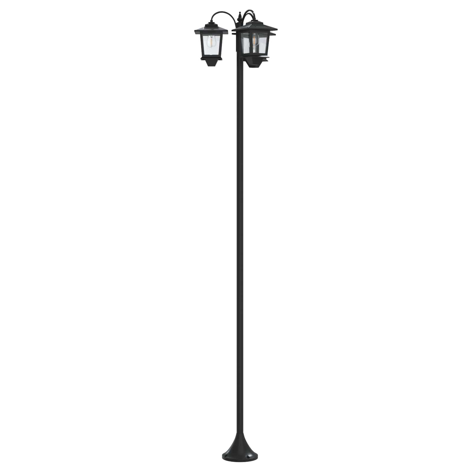 Lampa sa tri glave Crna 16 x 16 x 187 cm Aluminij i ABS
