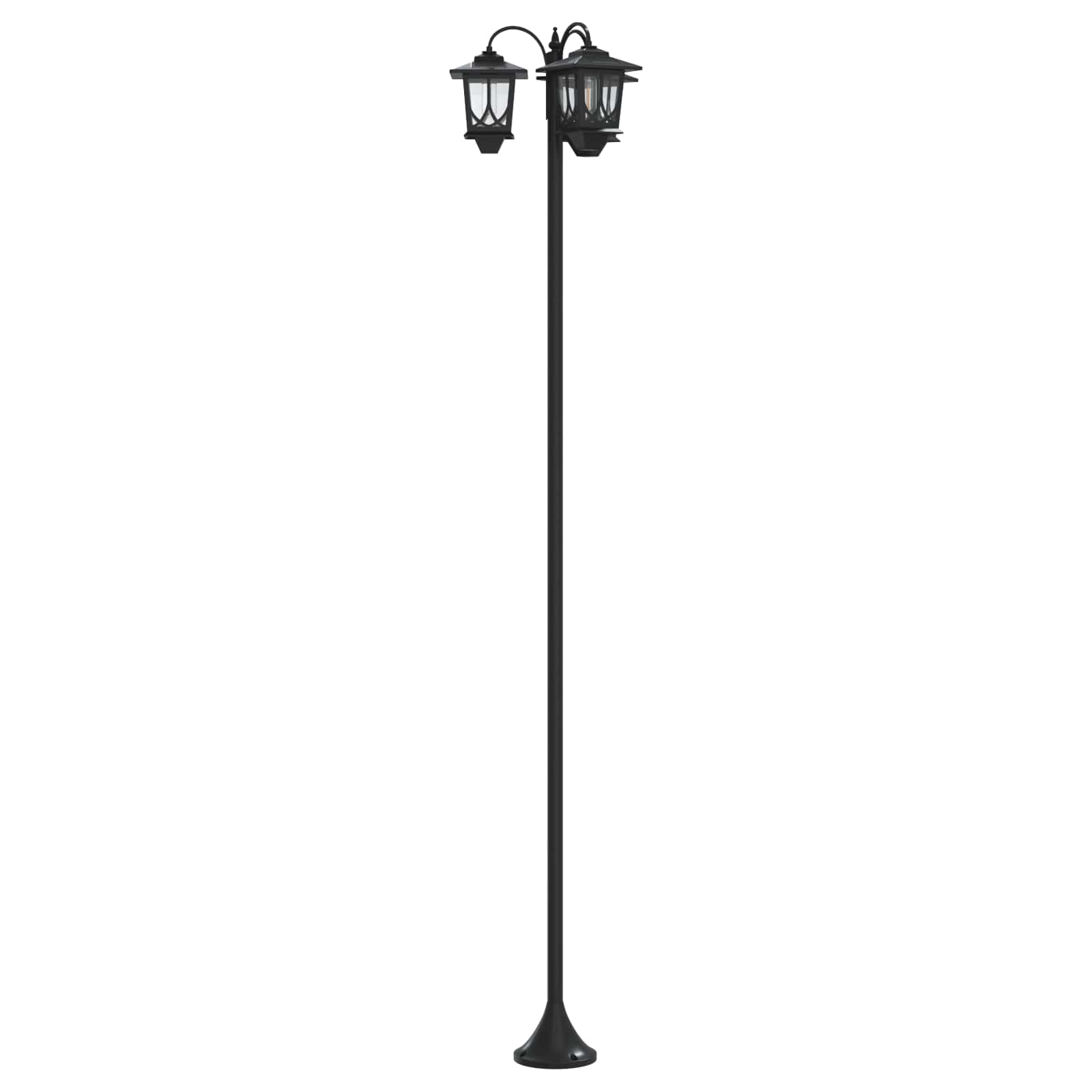 Lampa sa tri glave Crna 16 x 16 x 187 cm Aluminij i ABS