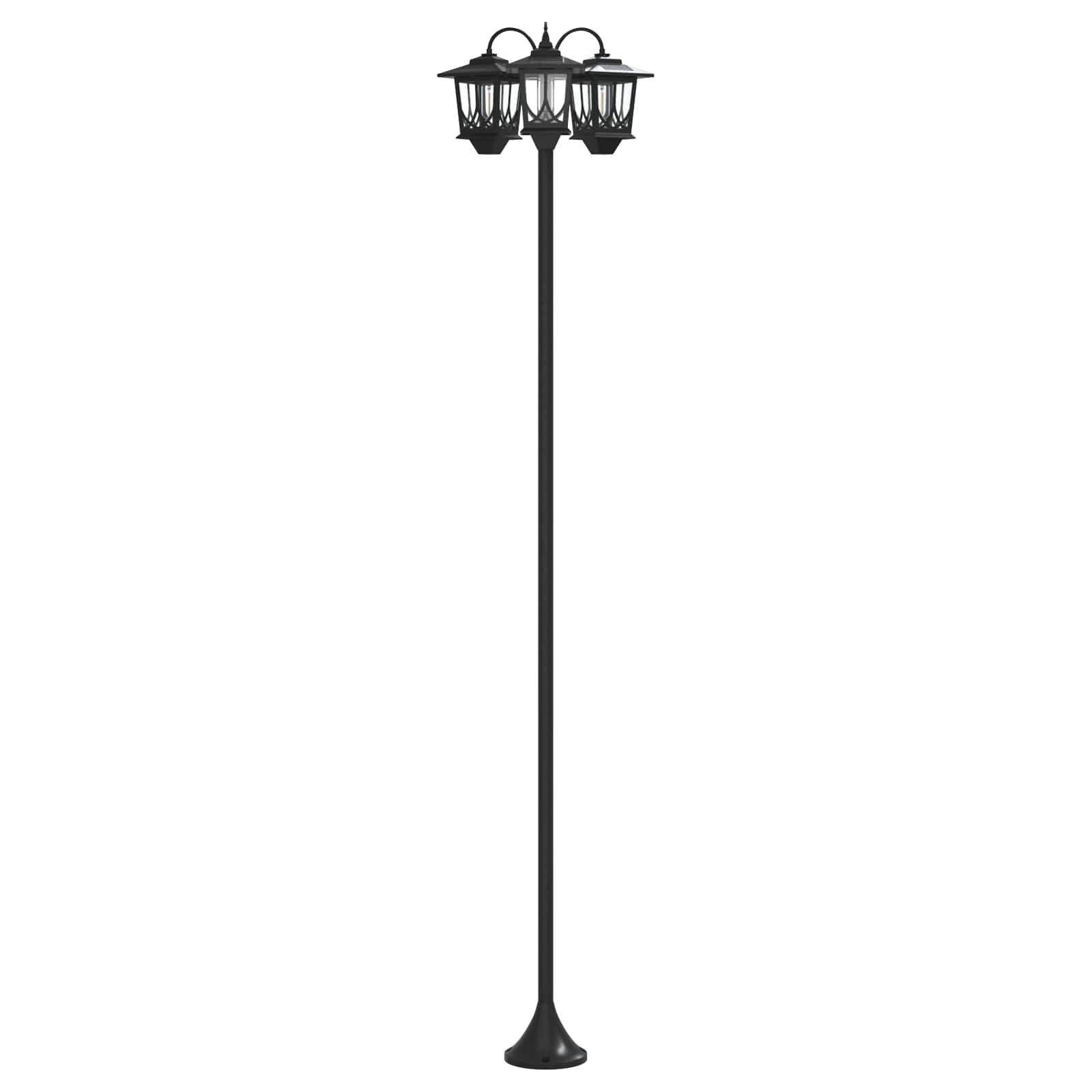 Lampa sa tri glave Crna 16 x 16 x 187 cm Aluminij i ABS