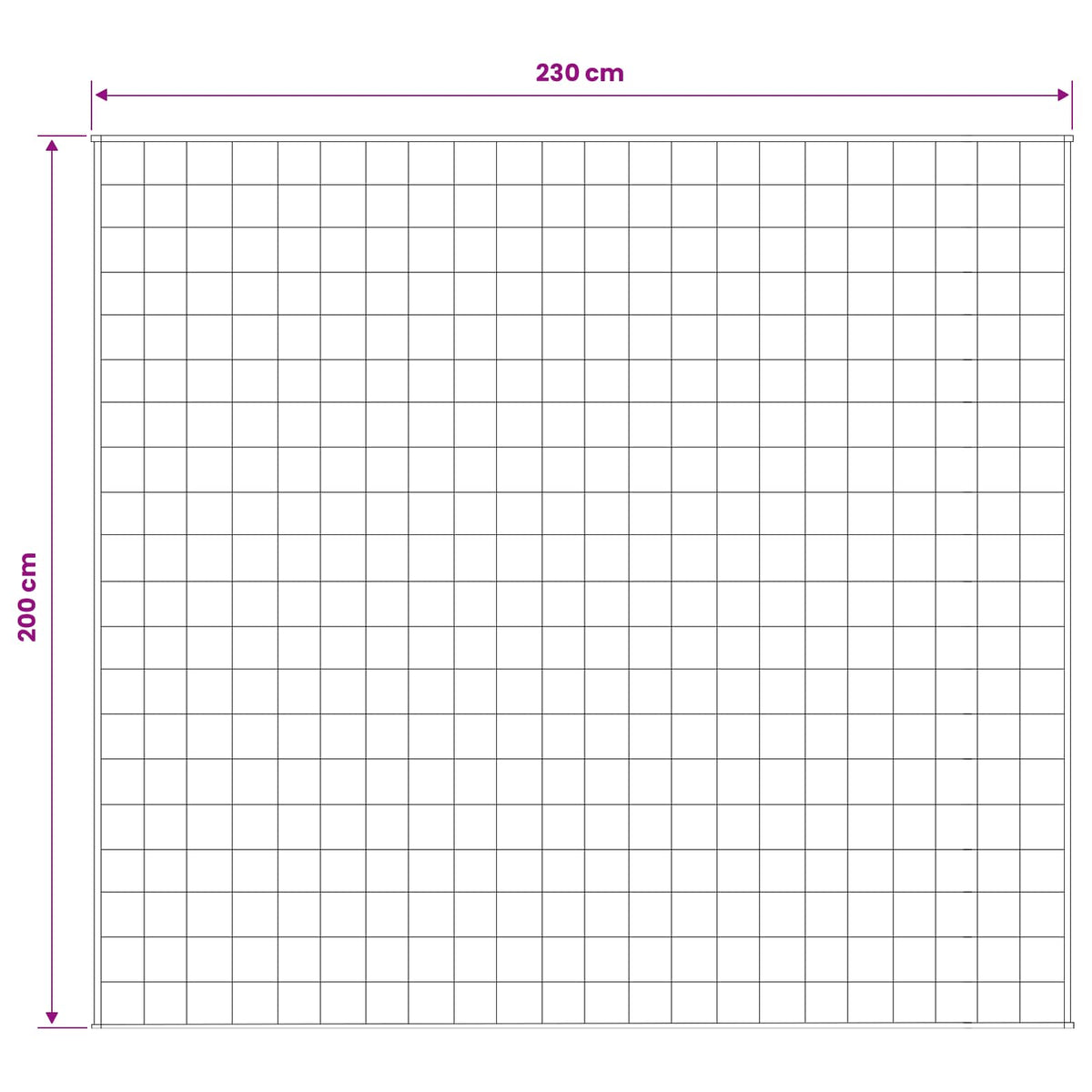 Težak pokrivač Antracit 200 x 230 cm 13 kg 100% Pamuk 205T