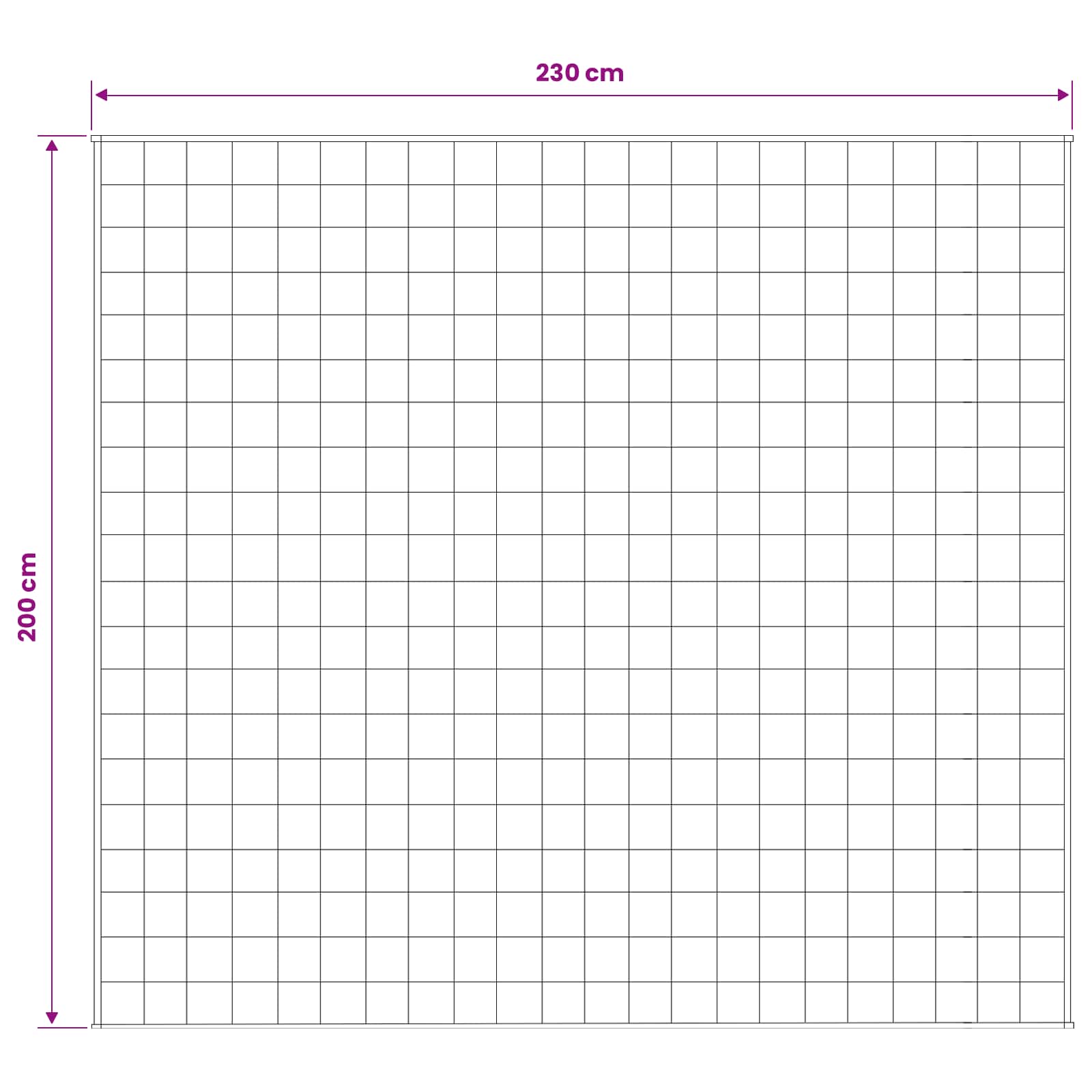 Težak pokrivač Antracit 200 x 230 cm 13 kg 100% Pamuk 205T