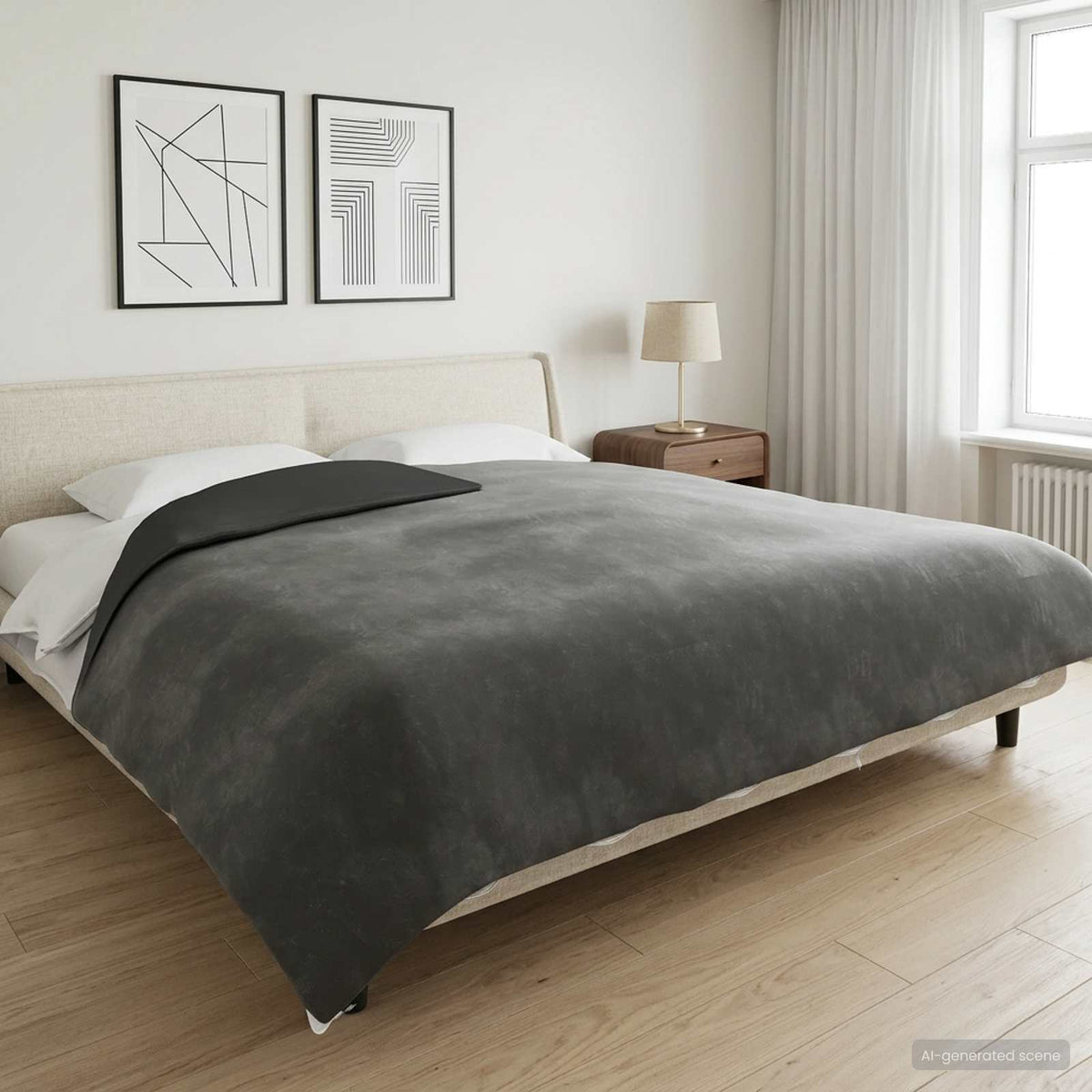 Težak pokrivač Antracit 200 x 230 cm 13 kg 100% Pamuk 205T