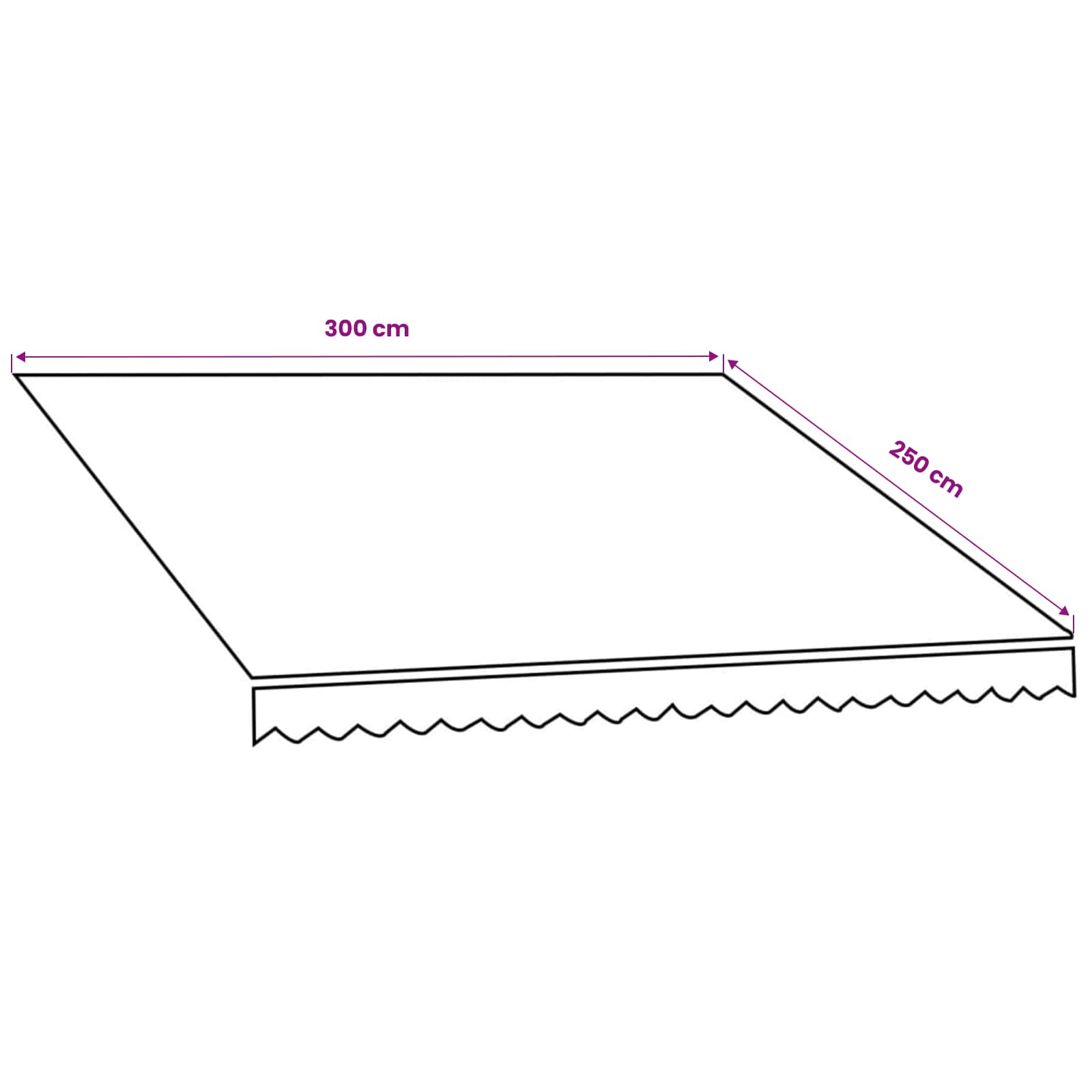Zamjensko platno za tendu Narančasta i smeđa 300 x 250 cm