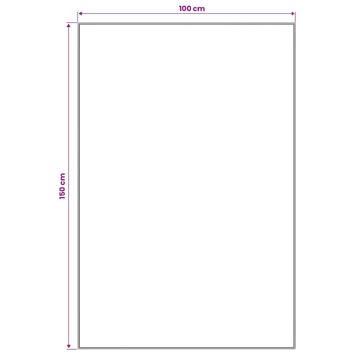 Traka za tepih LESAKA Smeđa 100 x 150 cm Dijamantni baršun