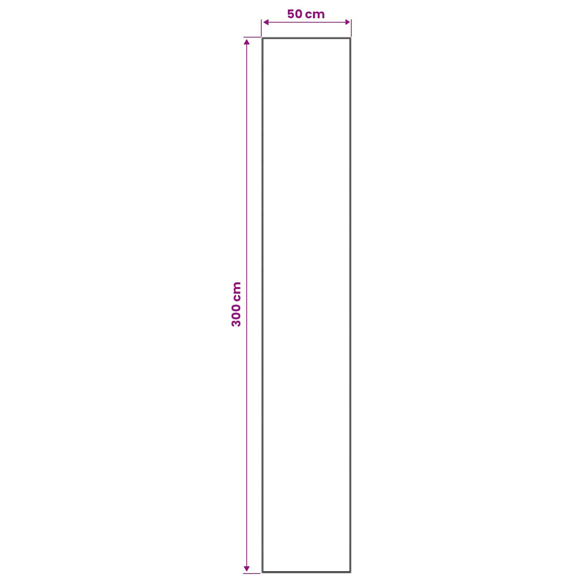Traka za tepih LESAKA Srebrna 50 x 300 cm Dijamantni baršun