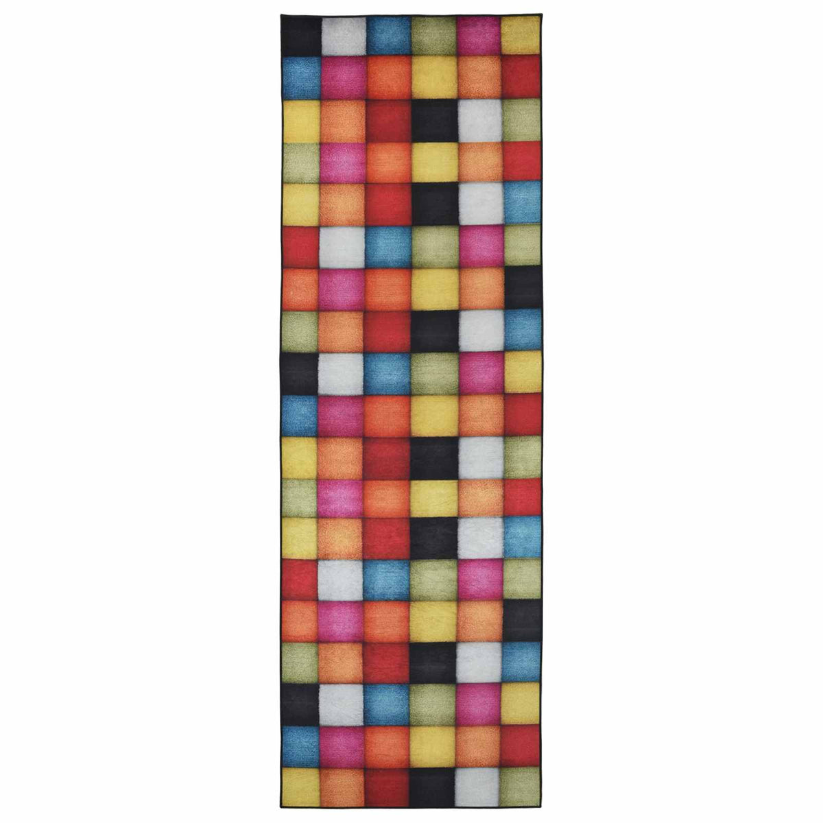 Traka za tepih LESAKA šareni 100 x 250 cm Dijamantni baršun