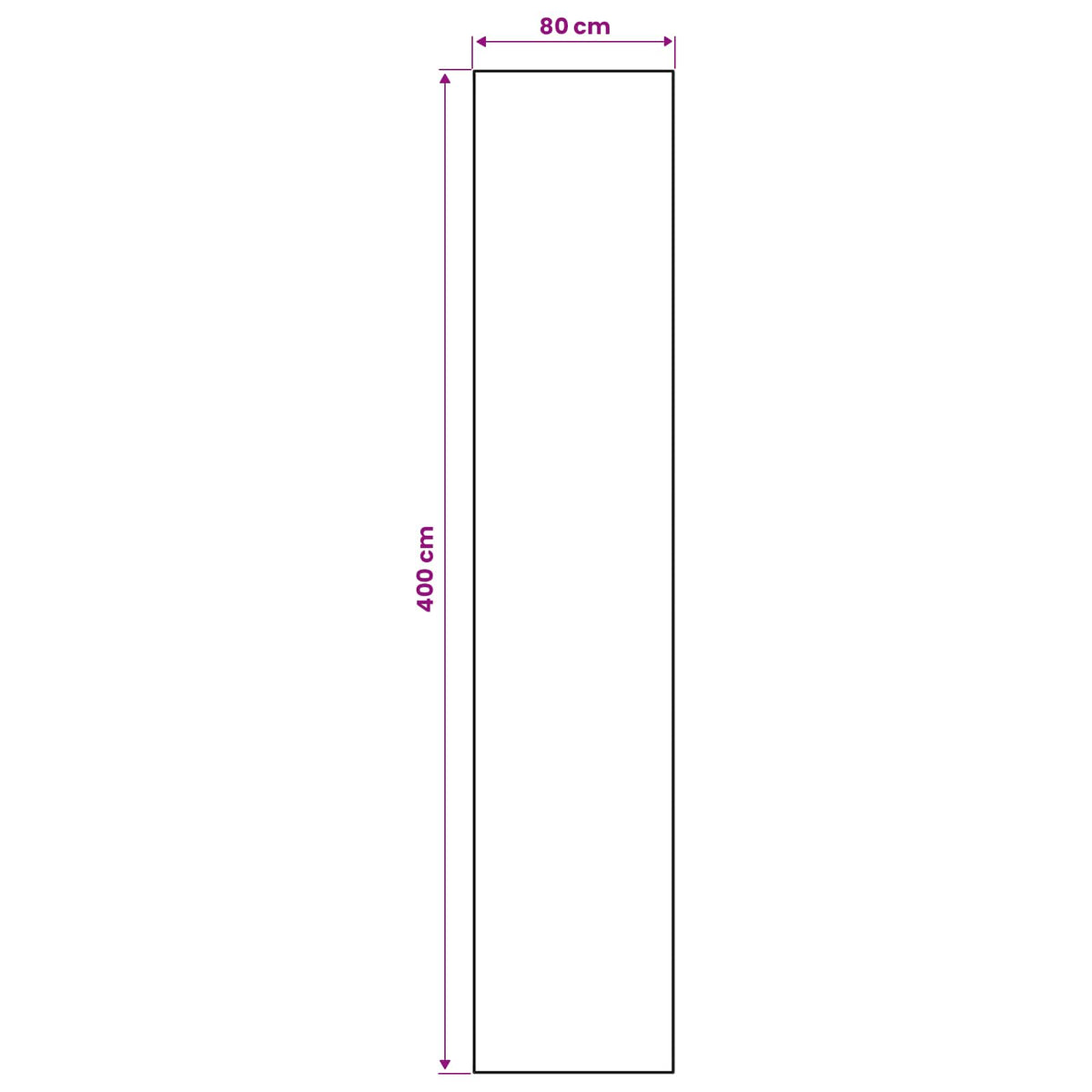 Traka za tepih LESAKA Crno i bijelo 80 x 400 cm