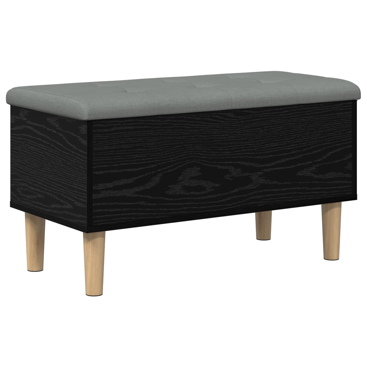 Klupa za odlaganje s jastučićem Crni hrast 82 x 42 x 46 cm
