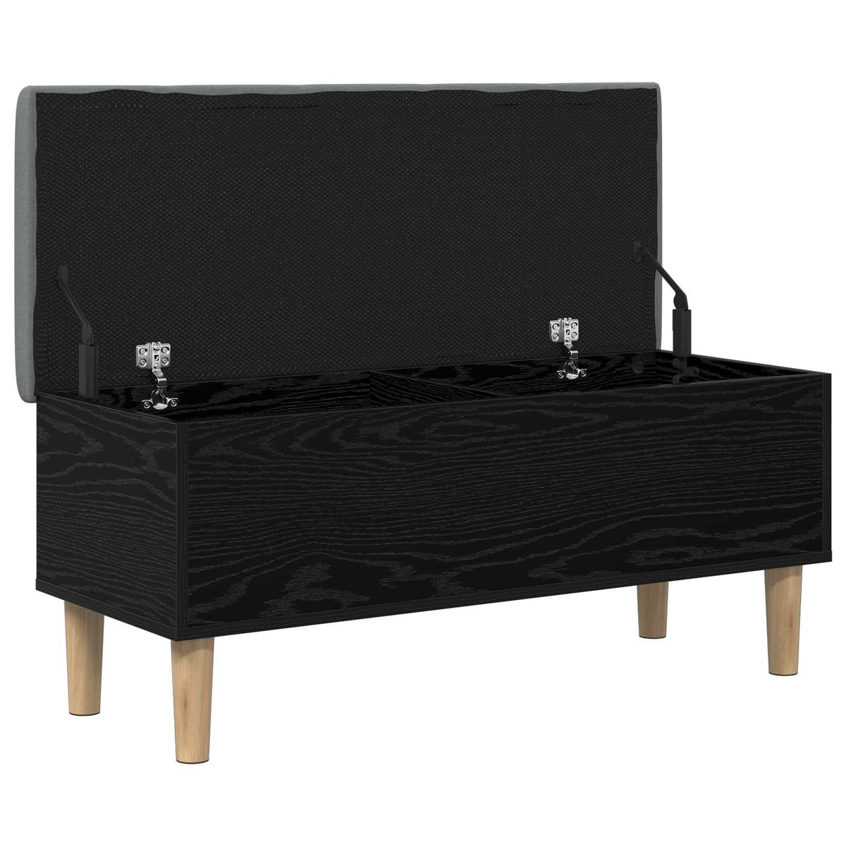 Klupa za odlaganje s jastučićem Crni hrast 102 x 42 x 46 cm