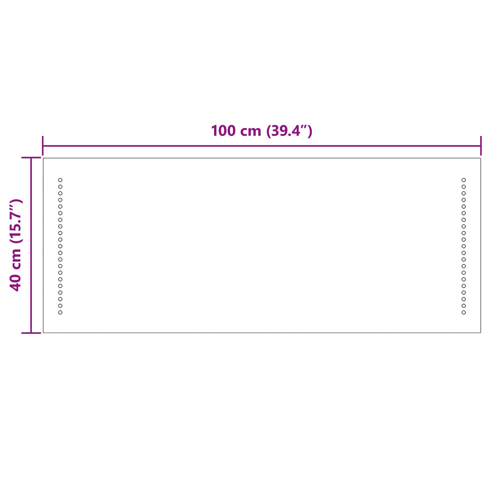 LED kupaonsko ogledalo *Transparent*an 100 x 40 cm Pravokutni