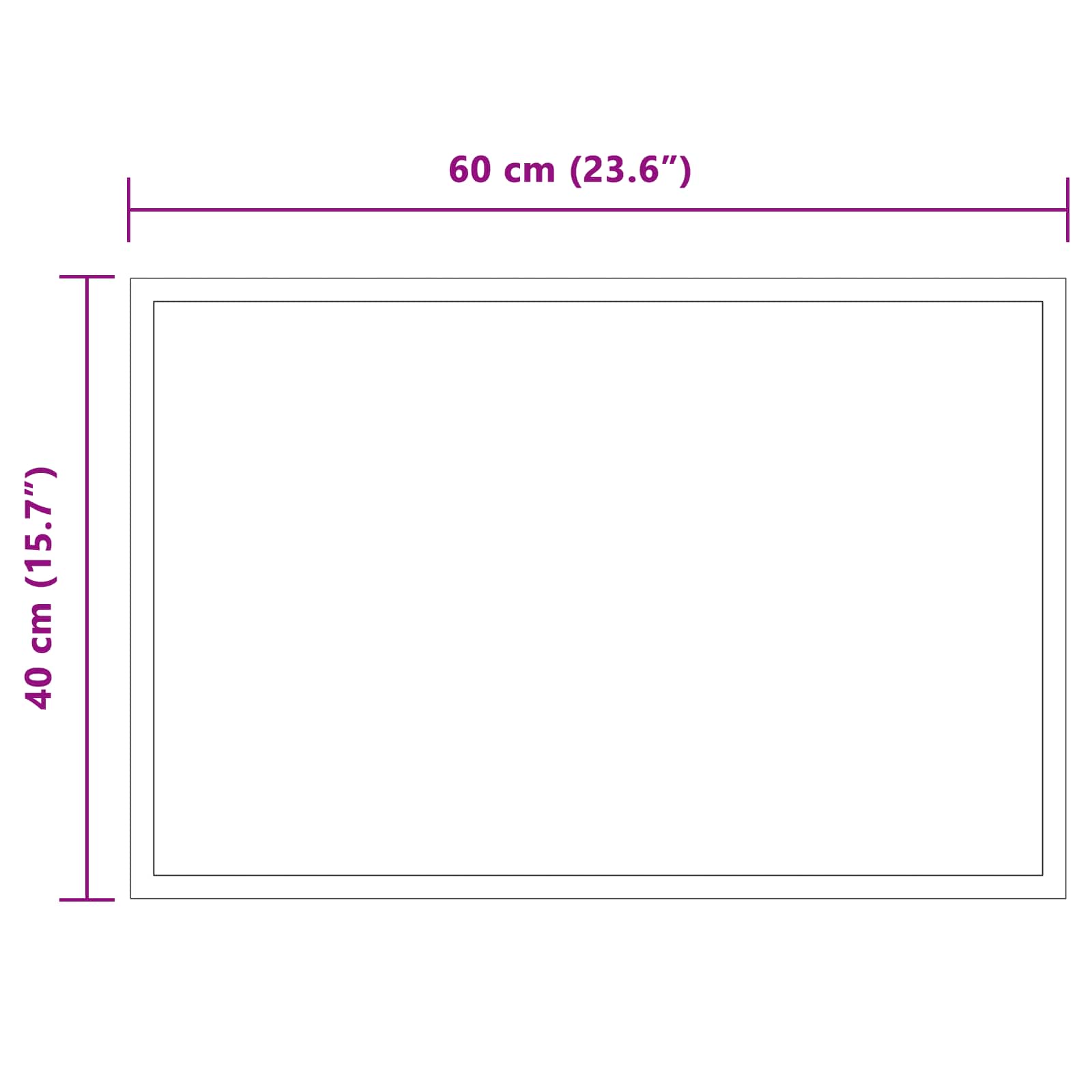 LED kupaonsko ogledalo s ogledalom *Transparent*an 60 x 40 cm