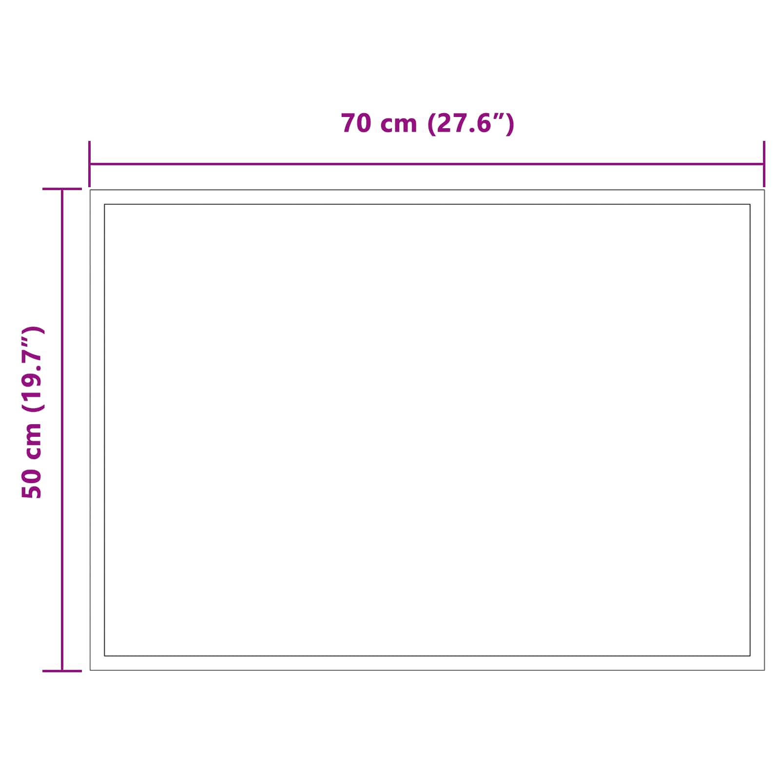LED kupaonsko ogledalo s ogledalom *Transparent*an 70 x 50 cm