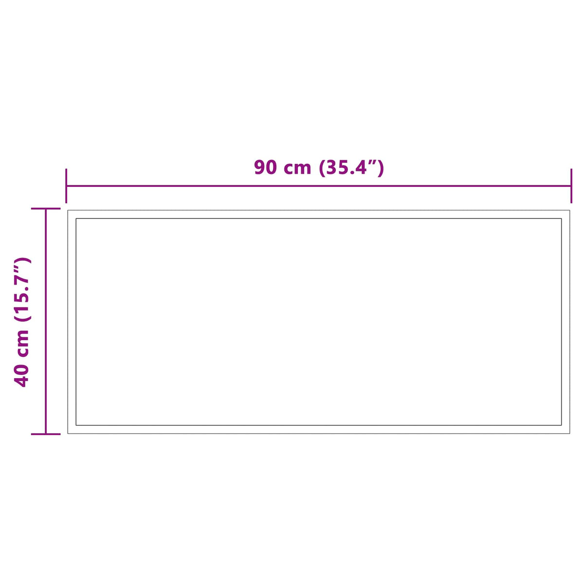 LED kupaonsko ogledalo s ogledalom *Transparent*an 90 x 40 cm