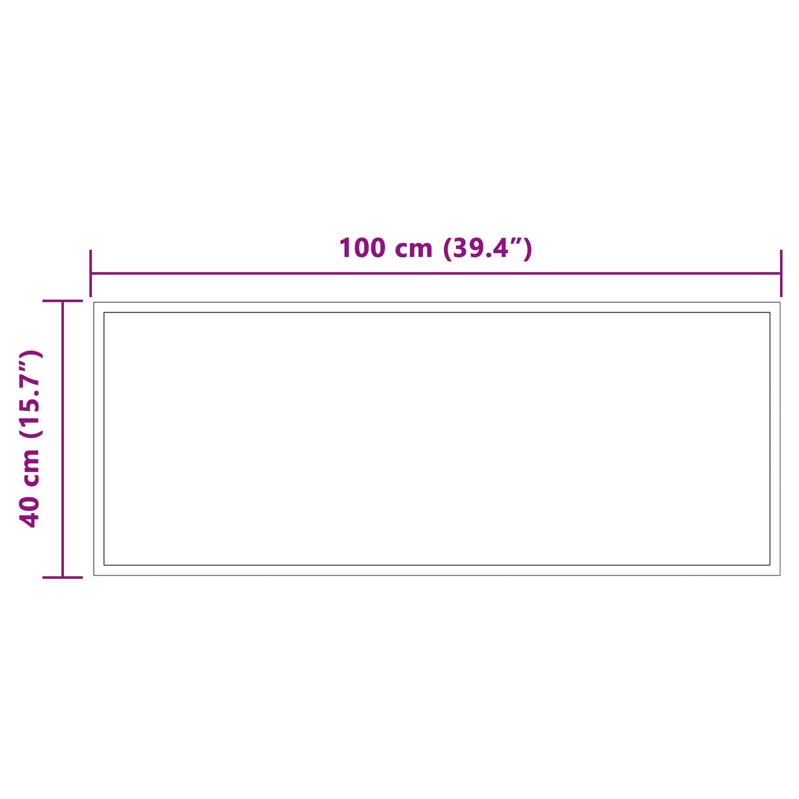 LED kupaonsko ogledalo s ogledalom *Transparent*an 100 x 40 cm