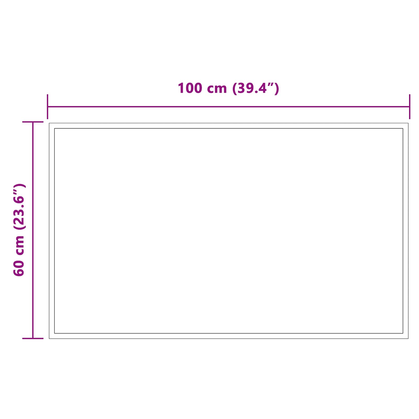 LED kupaonsko ogledalo s ogledalom *Transparent*an 100 x 60 cm