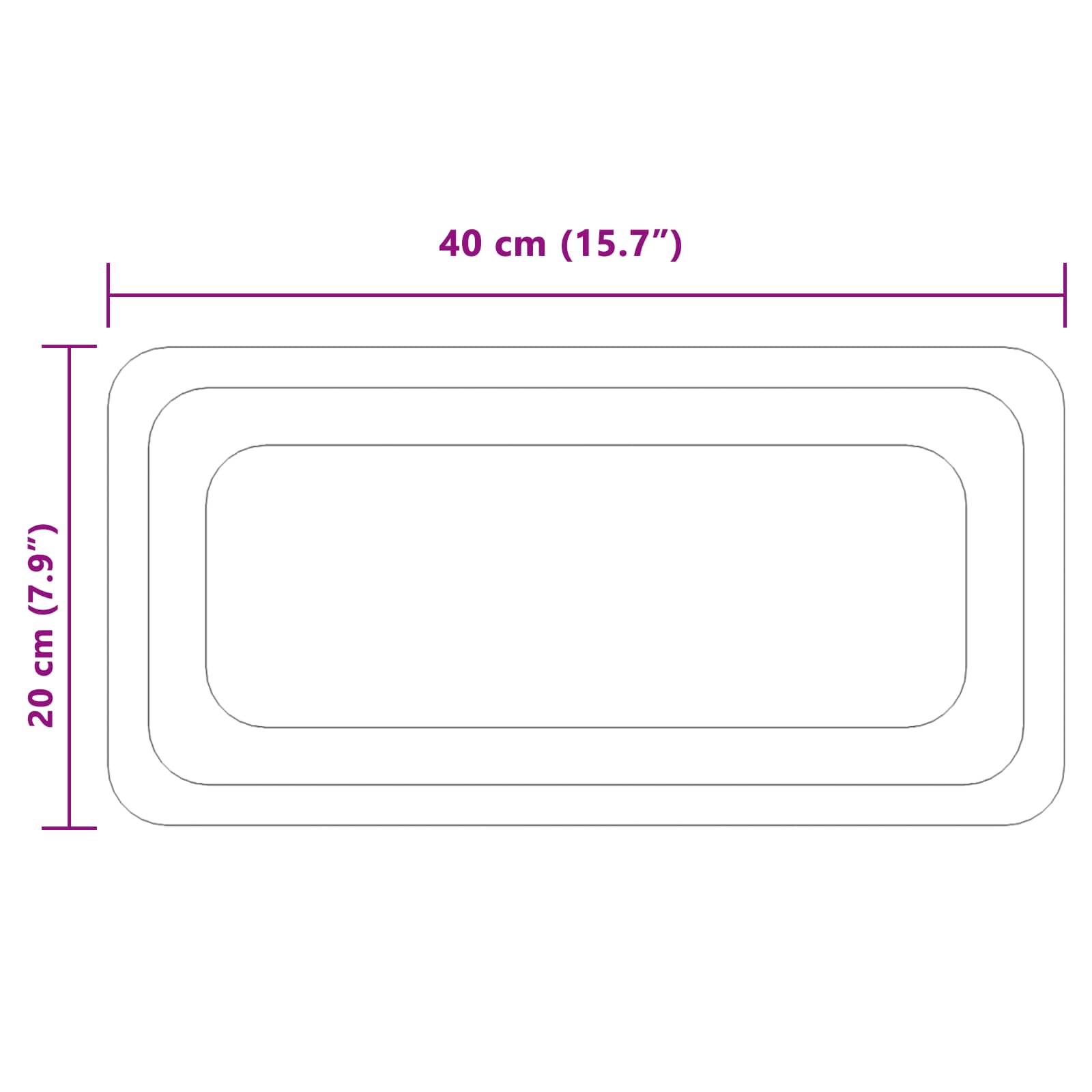 LED kupaonsko ogledalo s ogledalom *Transparent*an 40 x 20 cm