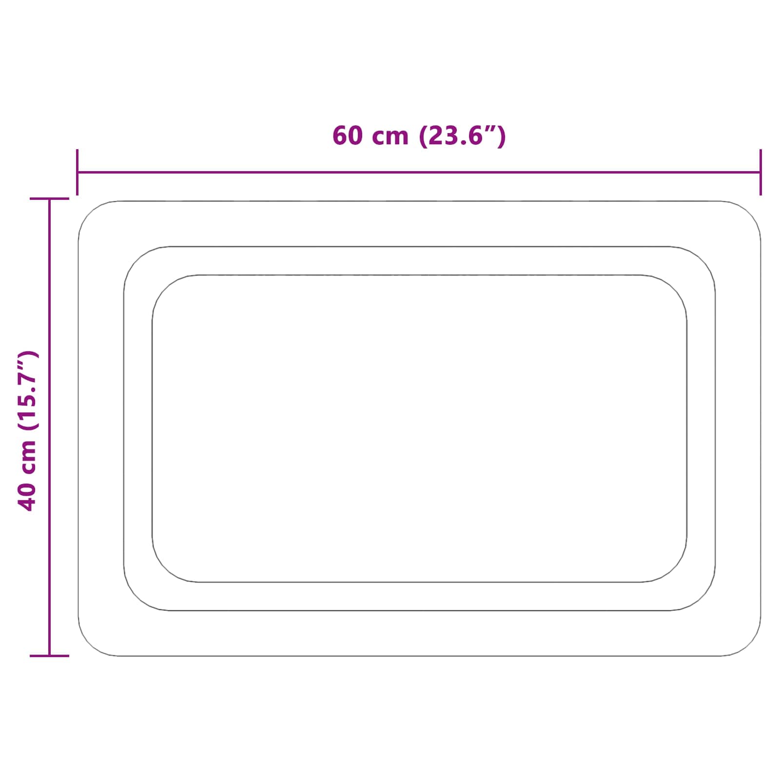 LED kupaonsko ogledalo s ogledalom *Transparent*an 60 x 40 cm