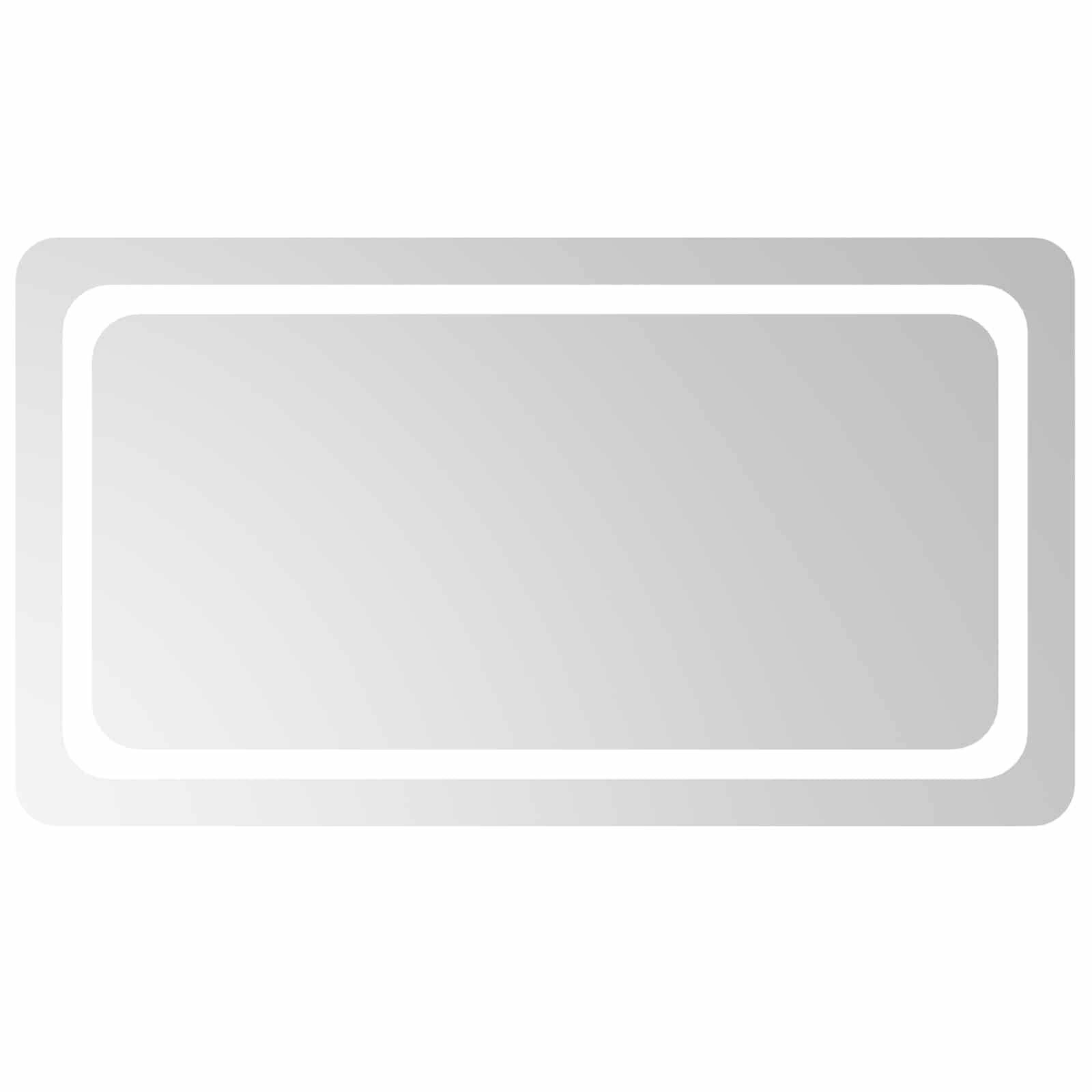 LED kupaonsko ogledalo s ogledalom *Transparent*an 90 x 50 cm