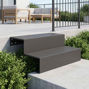Vrtne stepenice s 2 gazišta 80,5 x 56,5 x 34 cm Čelik Crna