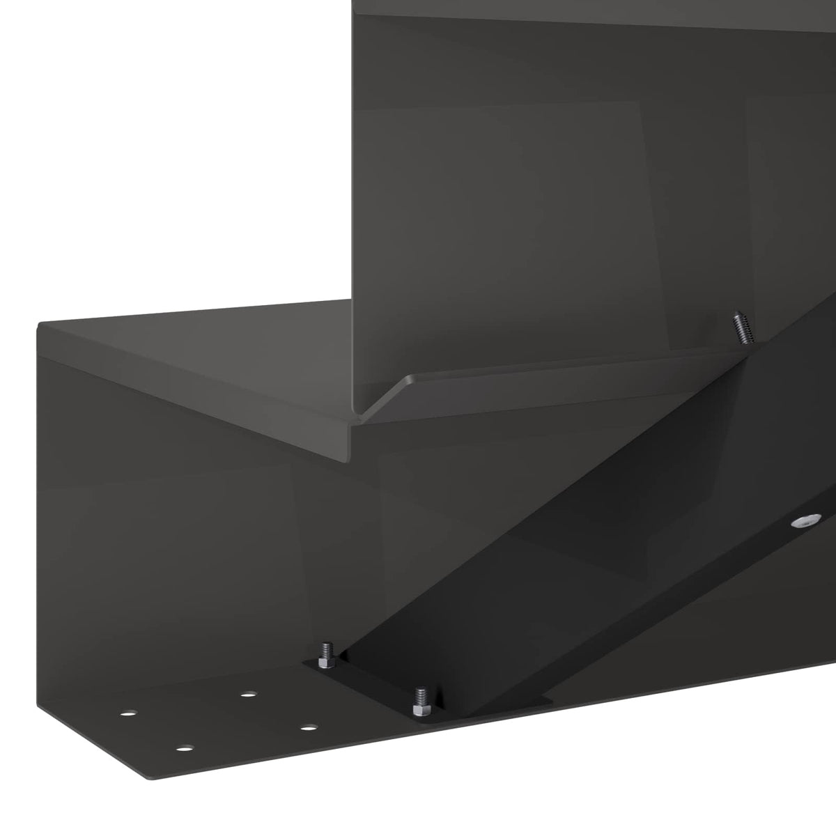 Vrtne stepenice s 2 gazišta 80,5 x 56,5 x 34 cm Čelik Crna