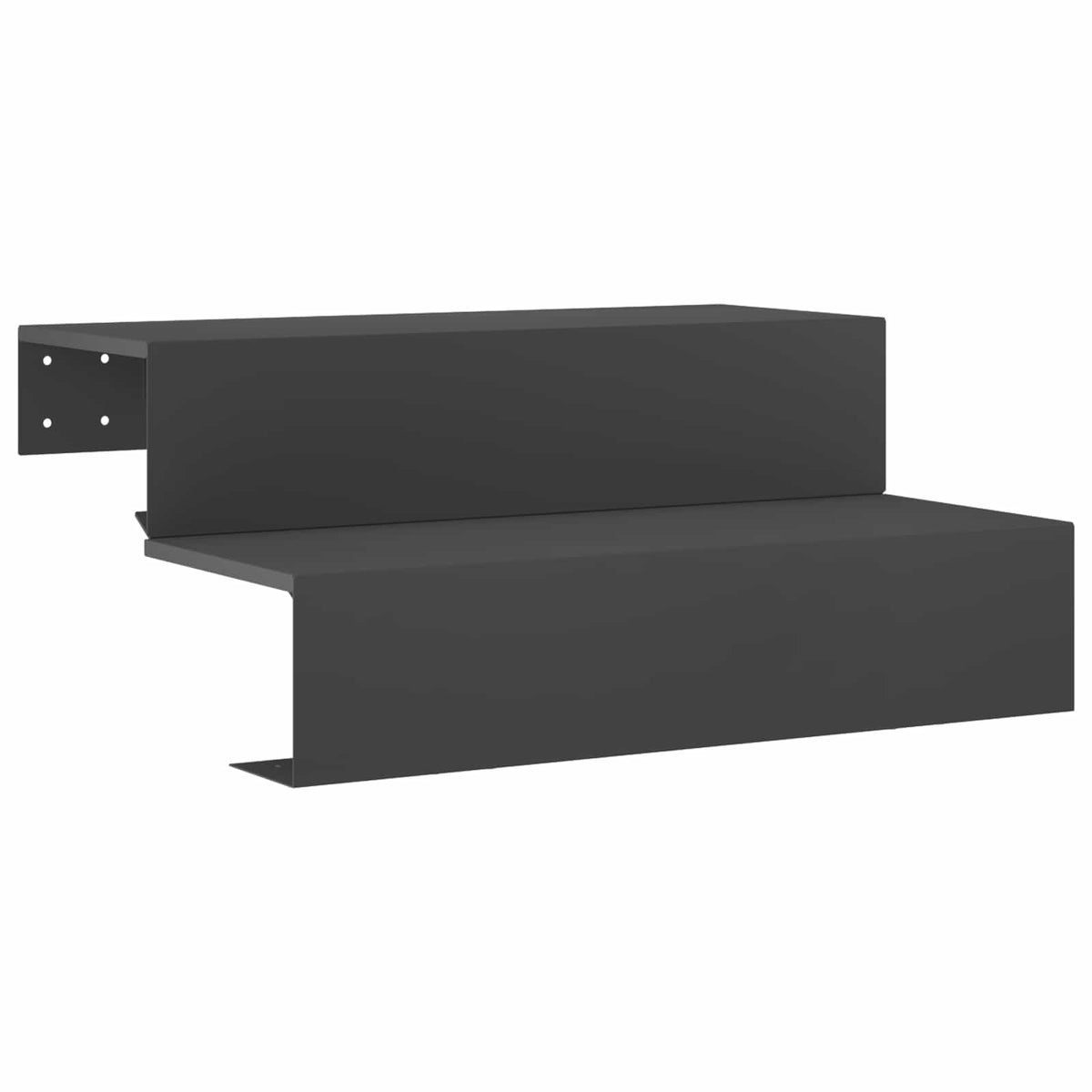 Vrtne stepenice s 2 gazišta 80,5 x 56,5 x 34 cm Čelik Crna
