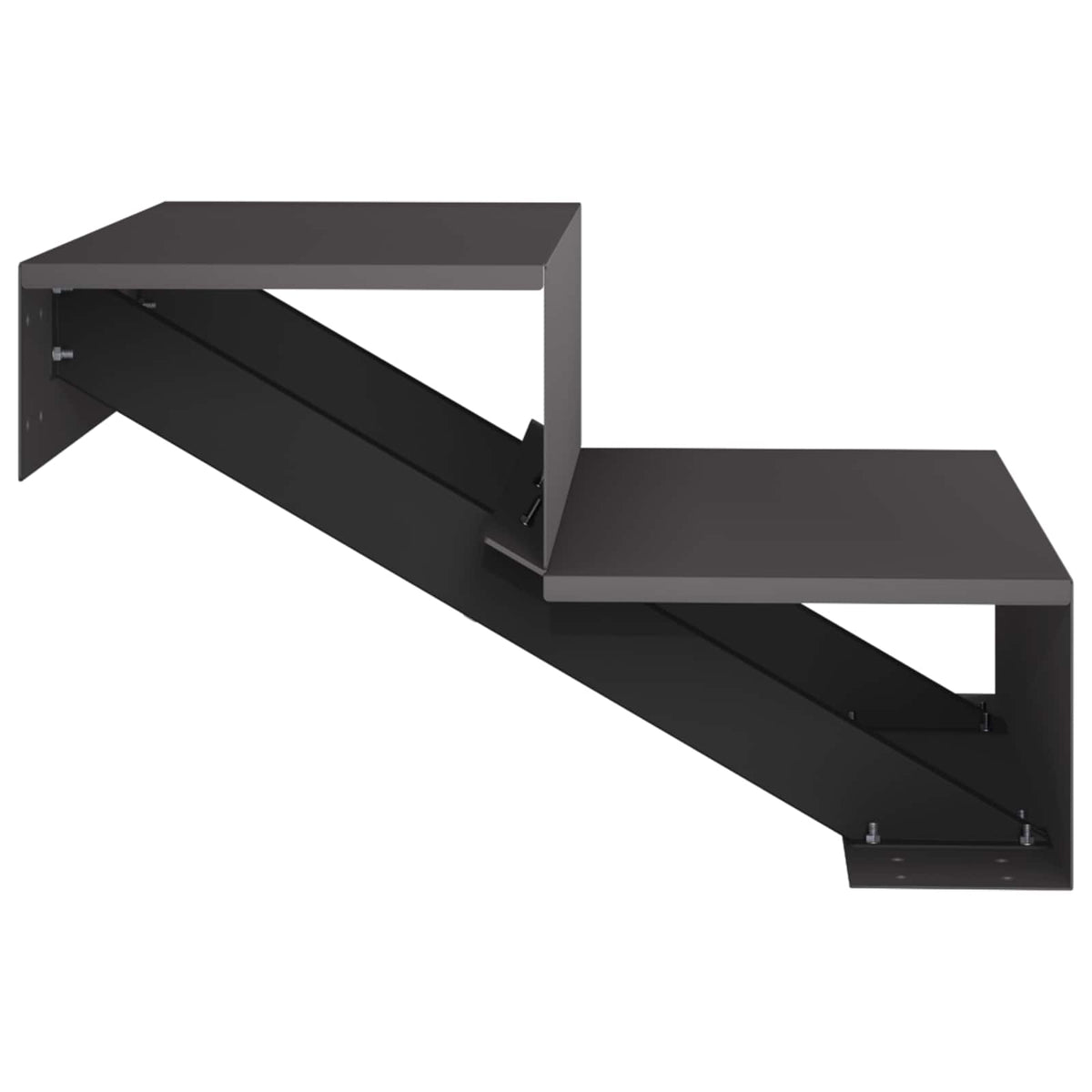 Vrtne stepenice s 2 gazišta 80,5 x 56,5 x 34 cm Čelik Crna