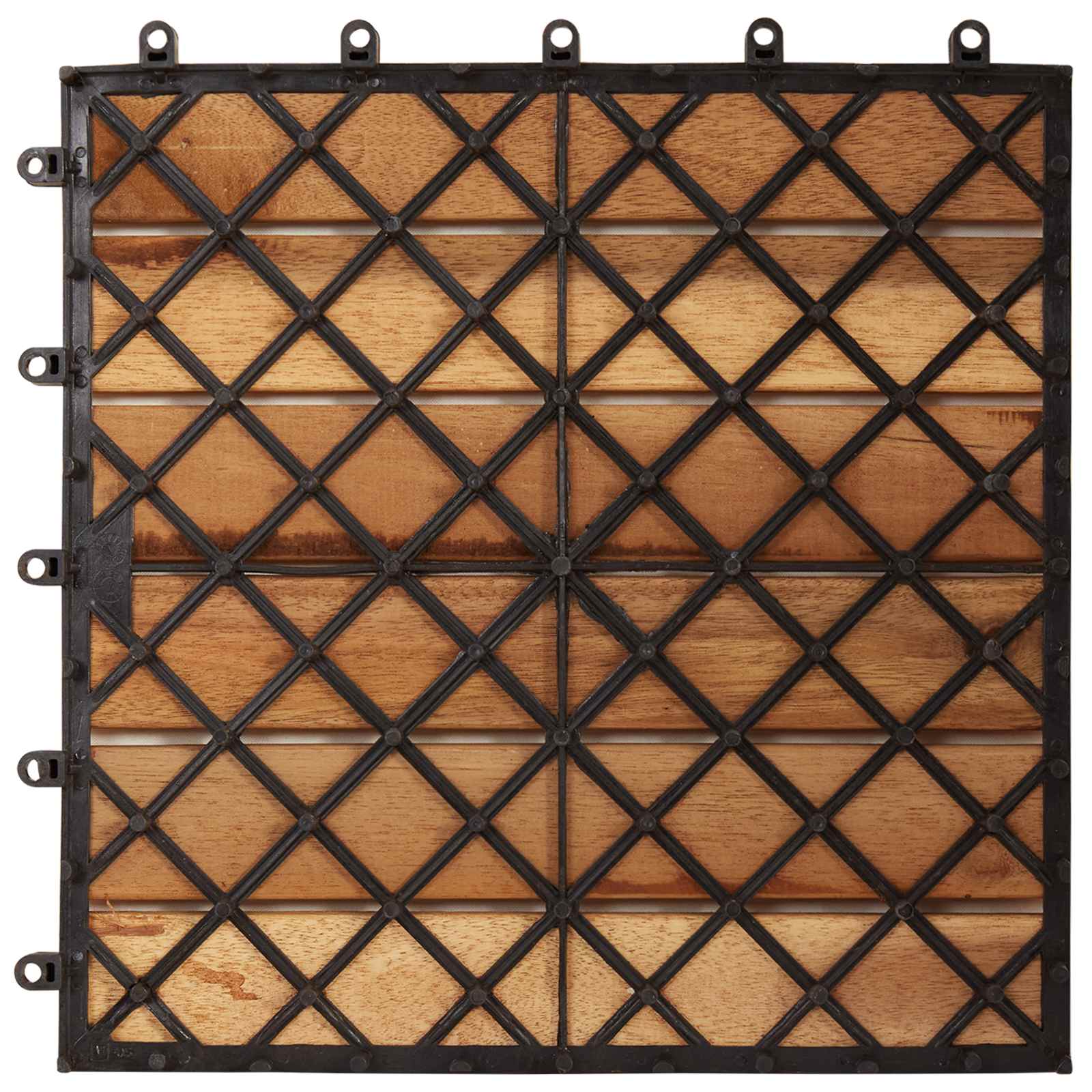 Pločice za decking 20 pcs Smeđa 30 x 30 cm Acacijsko drvo