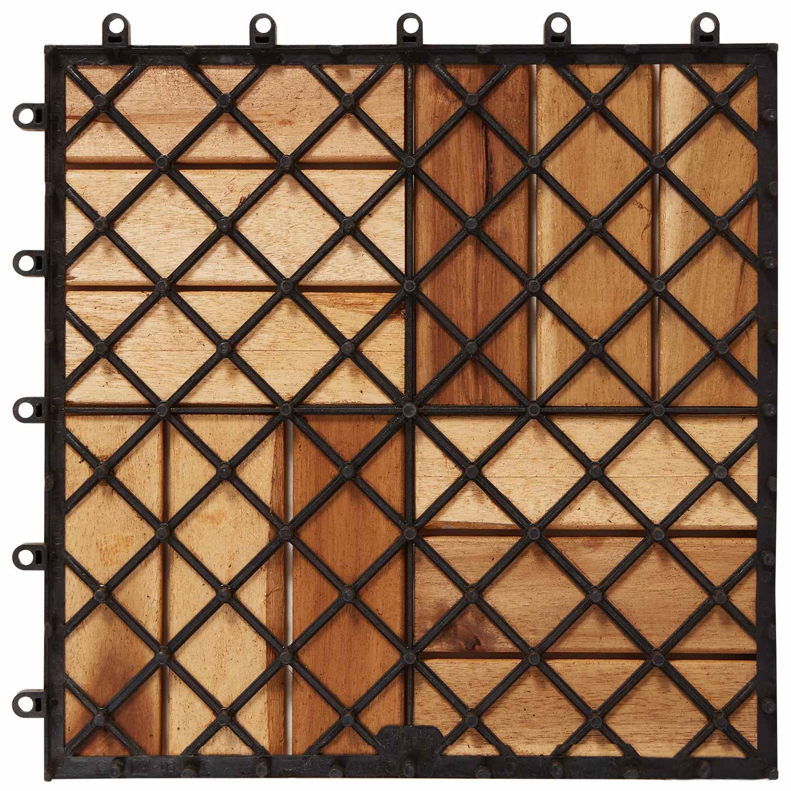 Pločice za decking 20 pcs Smeđa 30 x 30 cm Acacijsko drvo