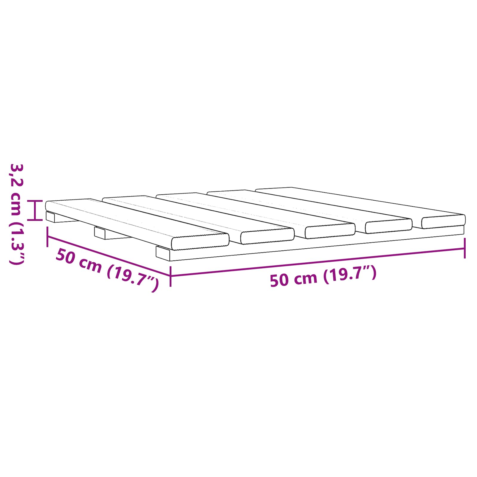 Pločice za decking 18 pcs Zelena 50 x 50 cm