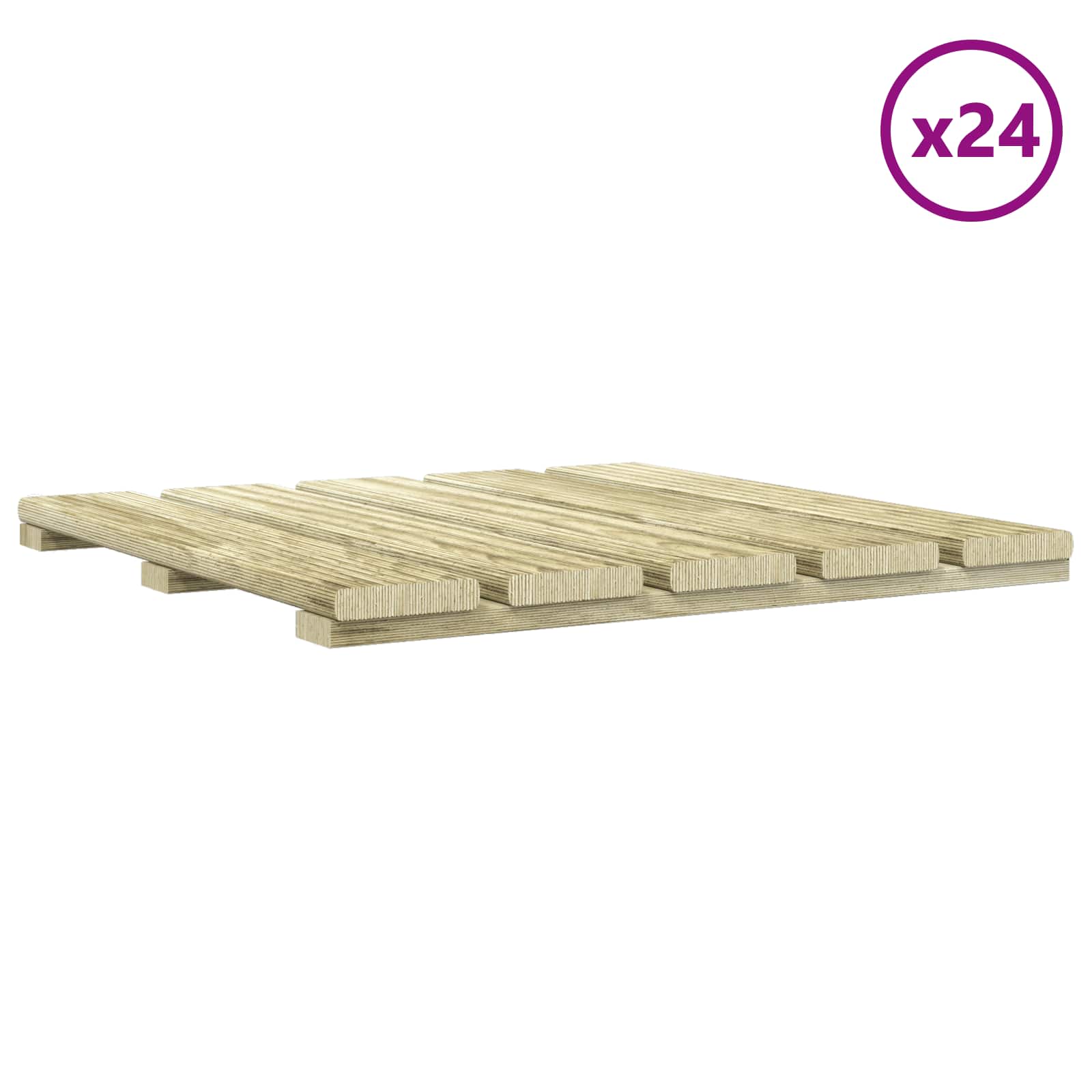 Pločice za decking 24 pcs Zelena 50 x 50 cm