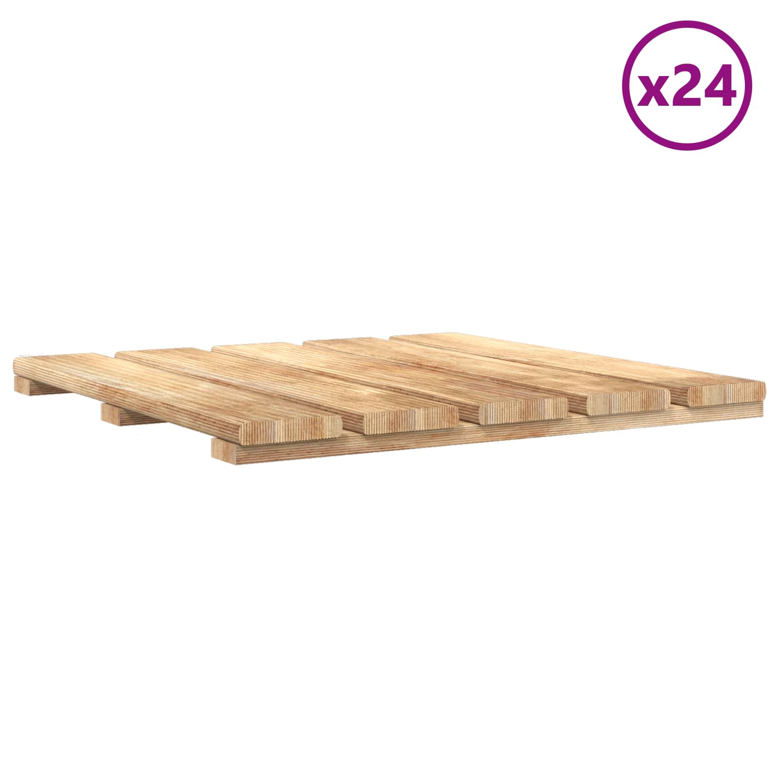 Pločice za decking 24 pcs Smeđa 50 x 50 cm