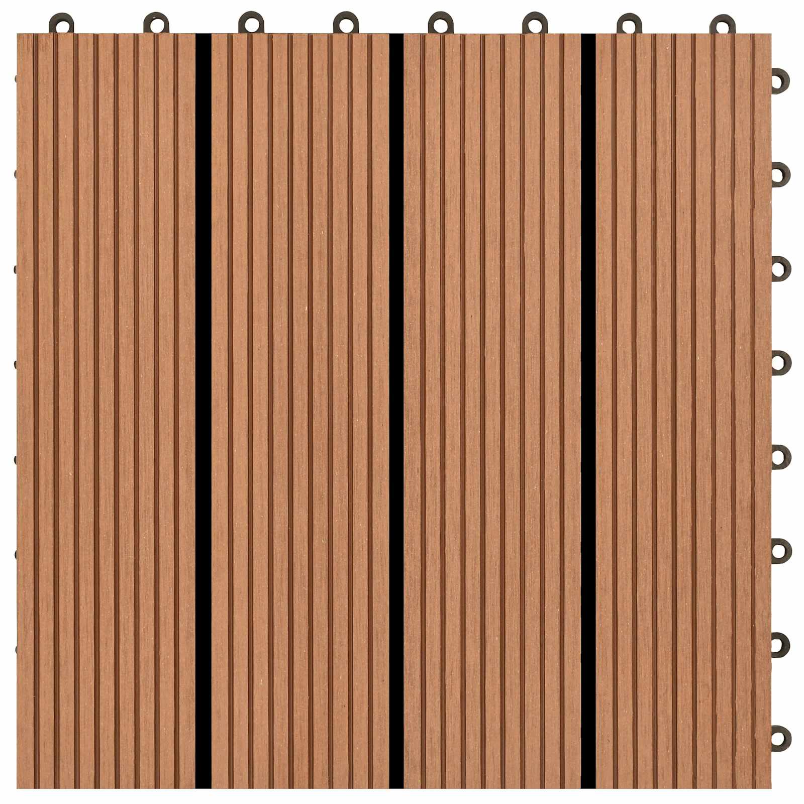 Pločice za decking 22 pcs Smeđa 30 x 30 cm Drvoplastična smjesa