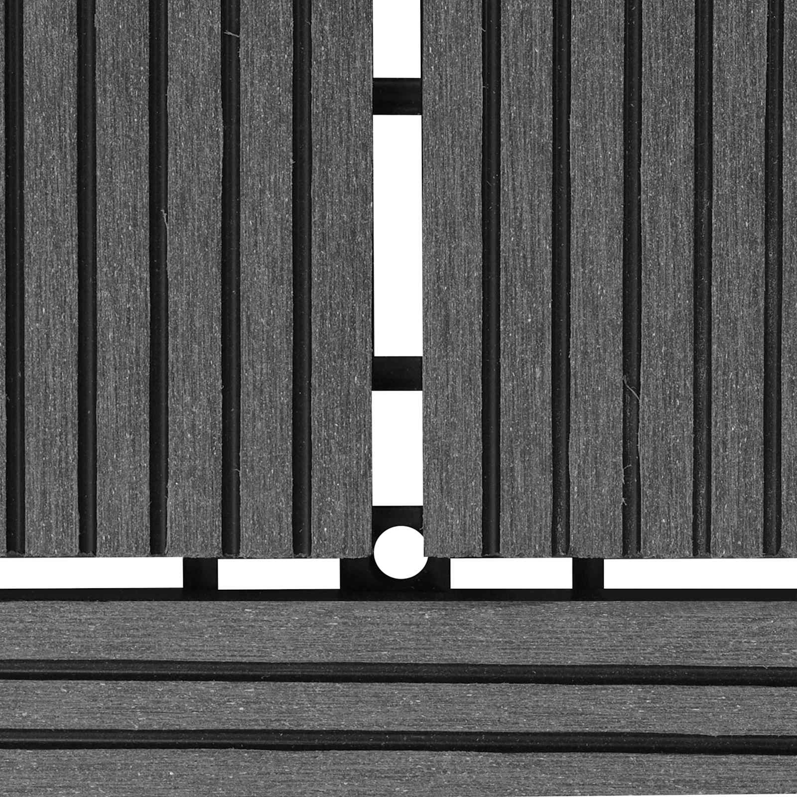 Pločice za decking 22 pcs Siva 30 x 30 cm Drvoplastična smjesa