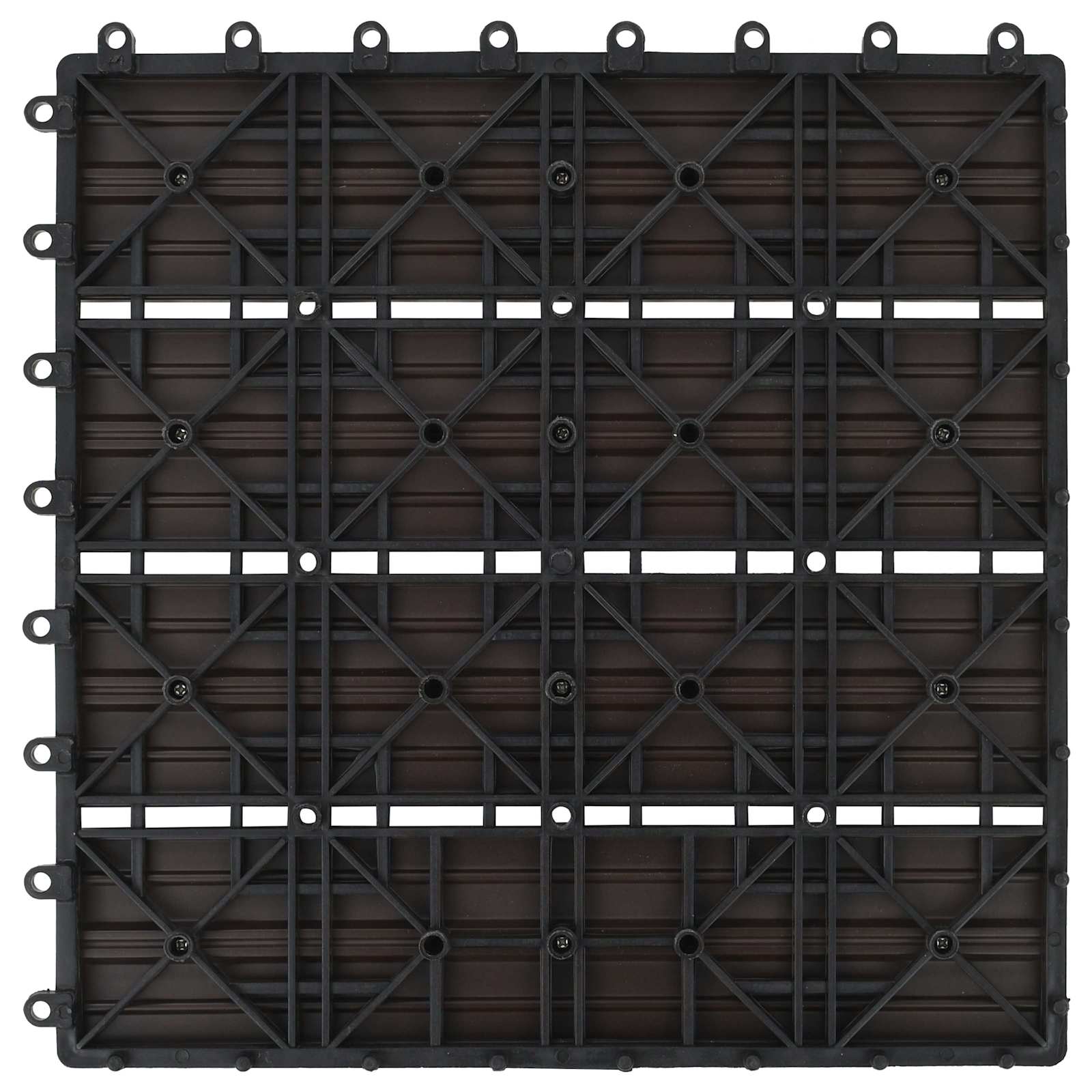 Pločice za decking 22 pcs Tamno smeđa 30 x 30 cm