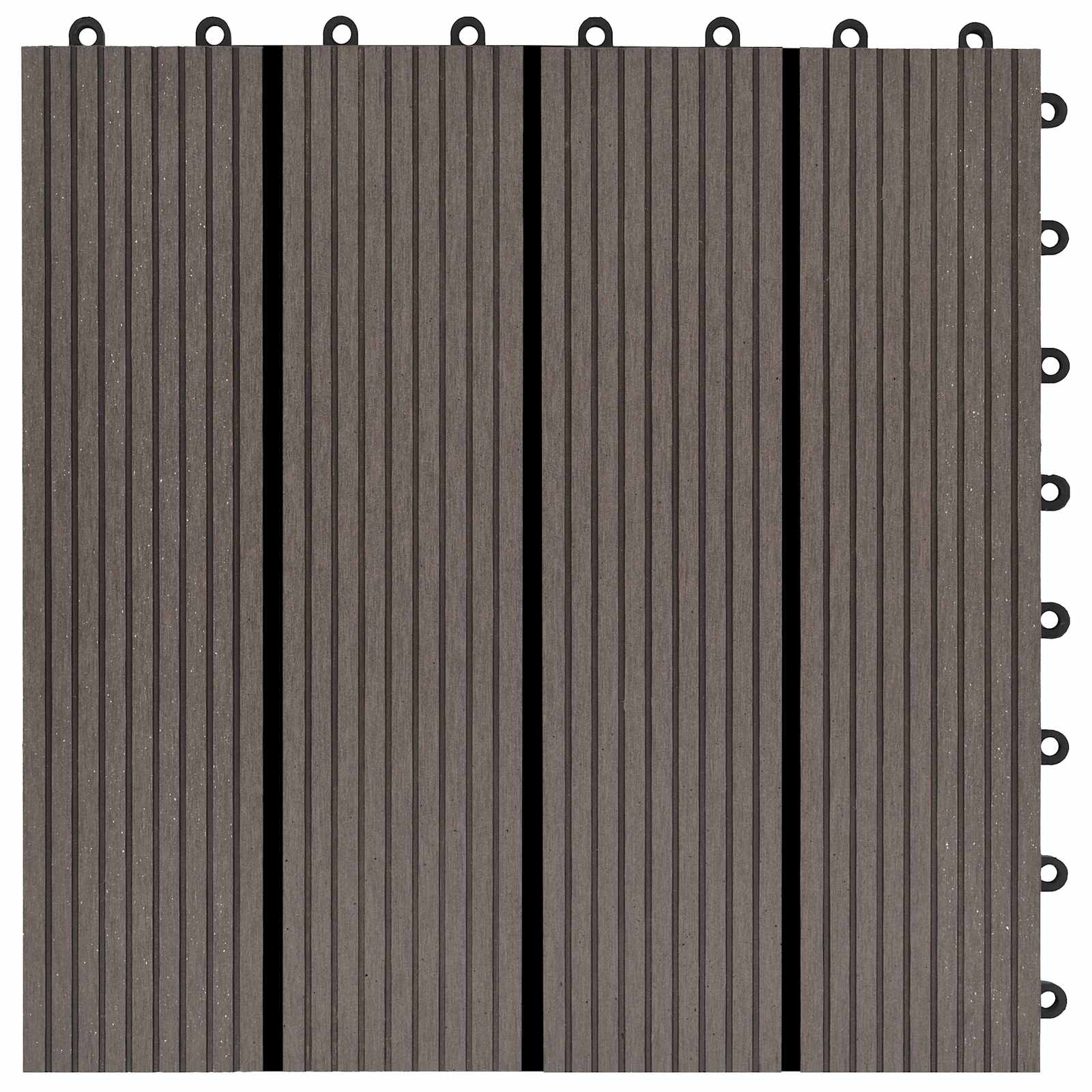 Pločice za decking 22 pcs Tamno smeđa 30 x 30 cm