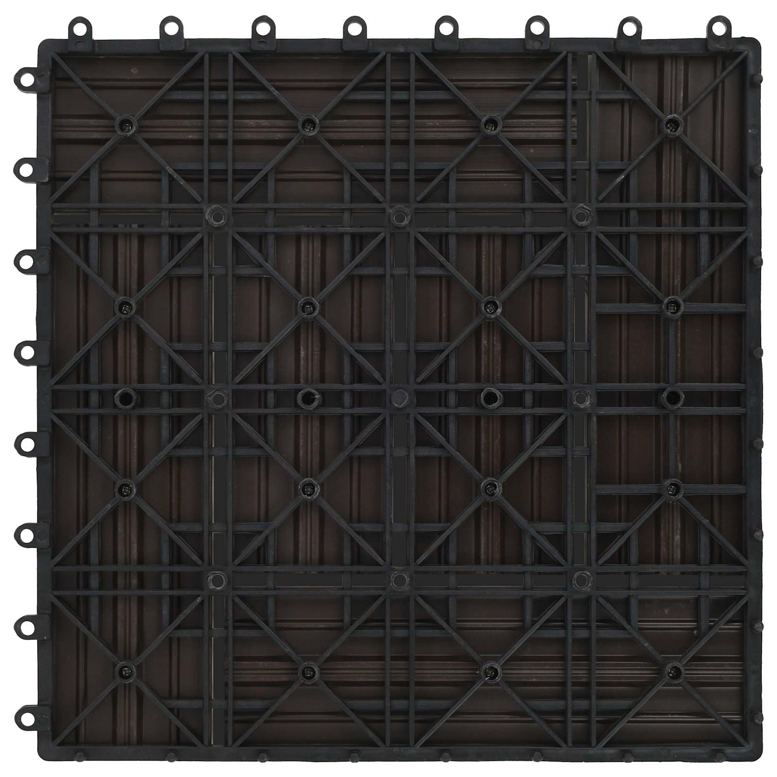 Pločice za decking 22 pcs Tamno smeđa 30 x 30 cm