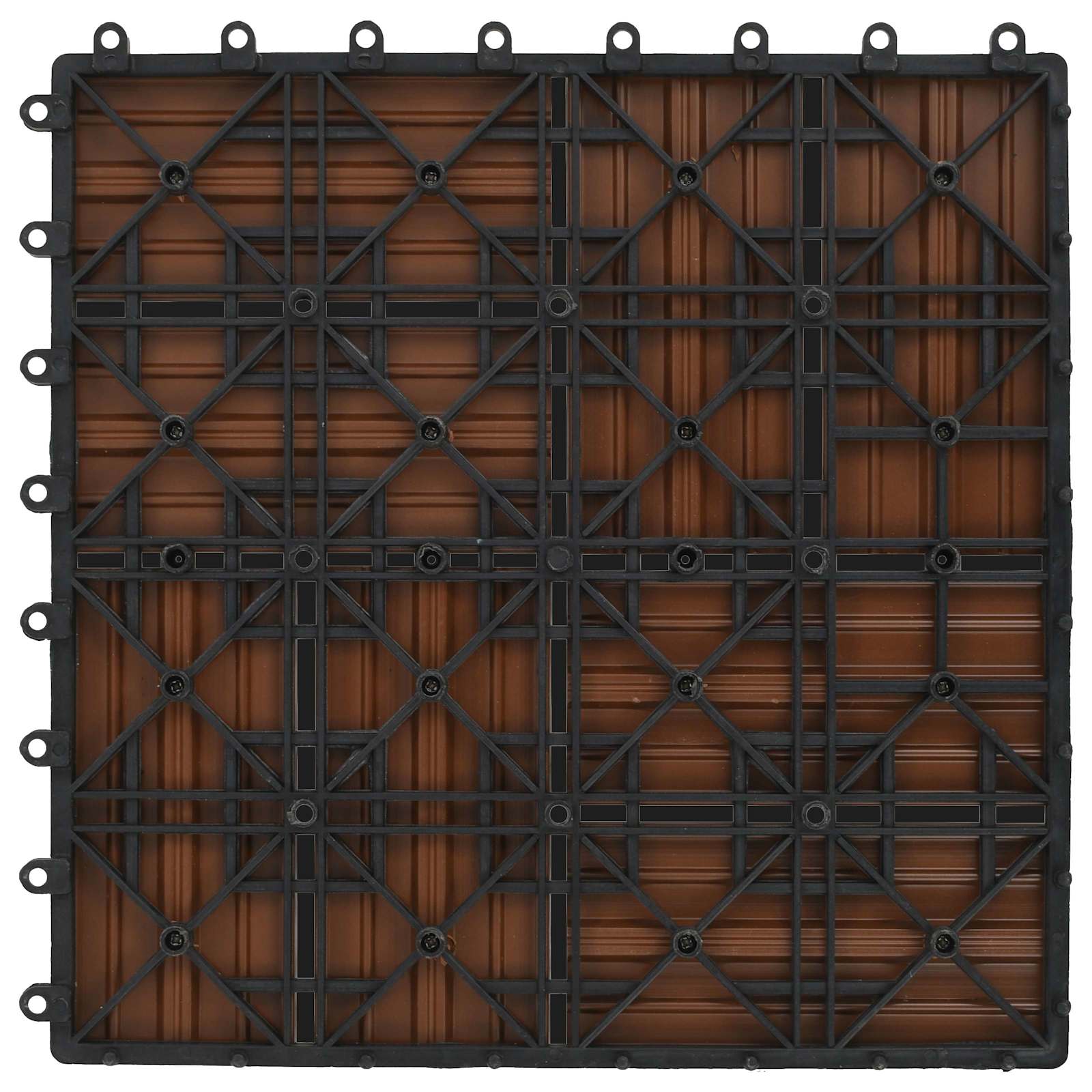 Pločice za decking 22 pcs Smeđa 30 x 30 cm Drvoplastična smjesa