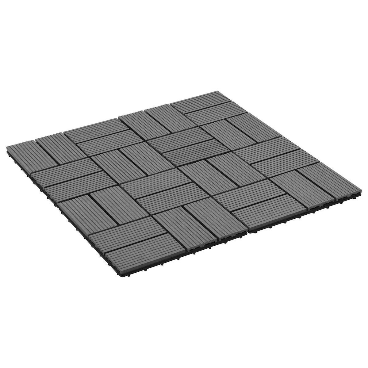 Pločice za decking 22 kom. Siva 30 x 30 cm WPC
