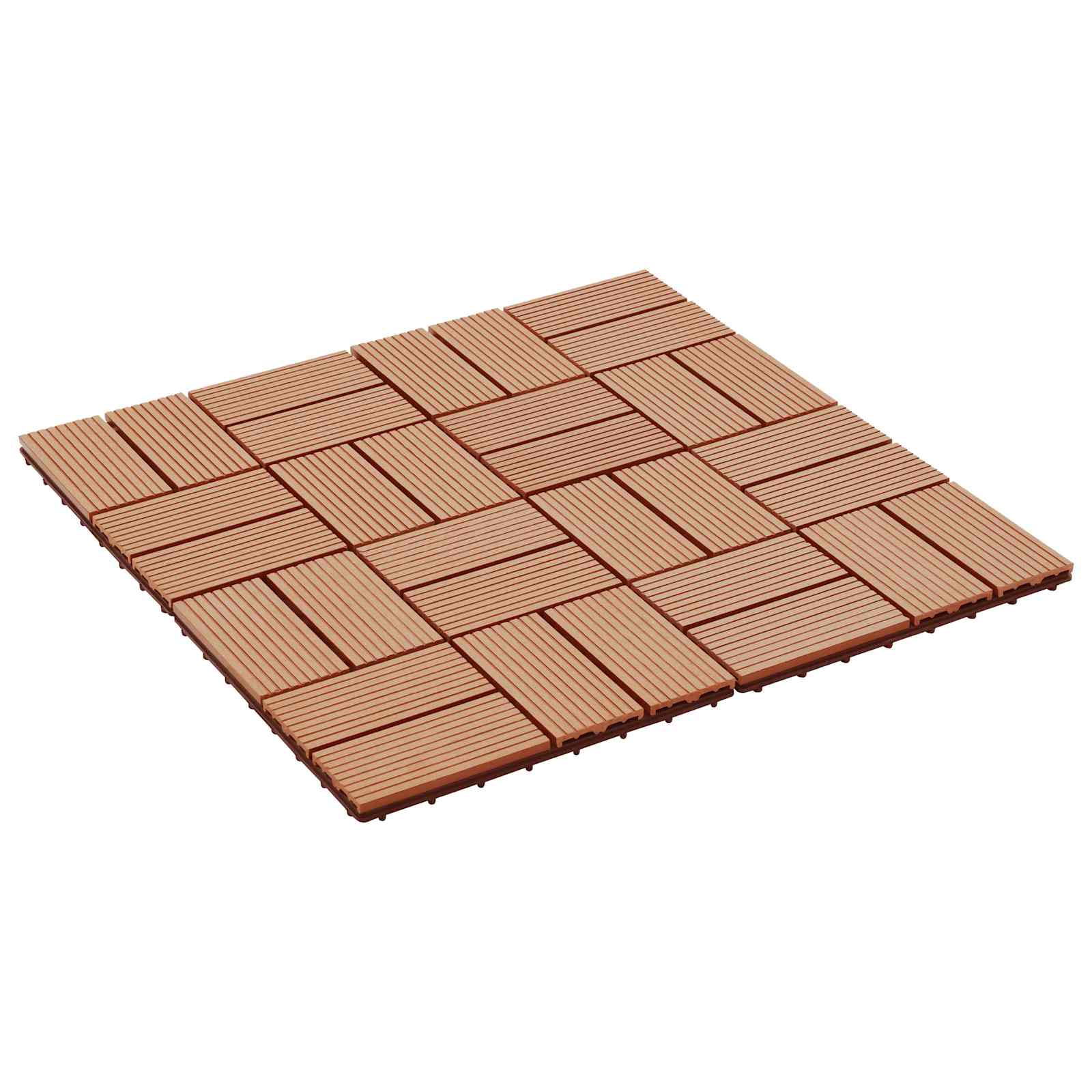 Pločice za decking 22 kom. Tikovina 30 x 30 cm WPC